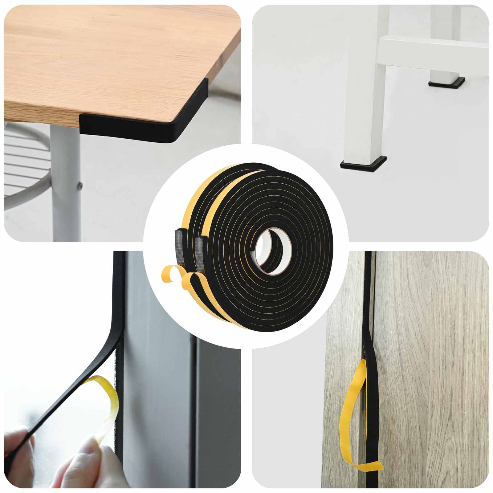 Samoljepljiva pjenasta traka 2 pcs Crna 15mm x 5m CR pjena