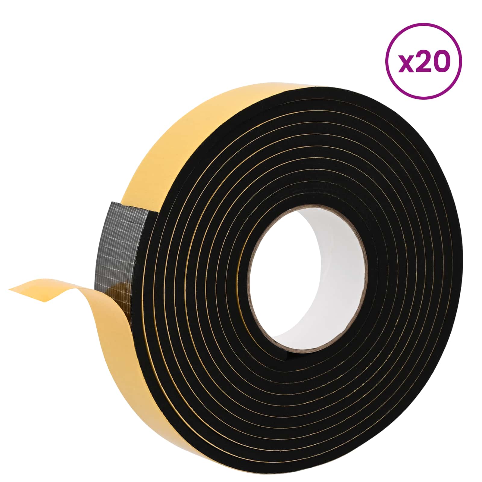 Samoljepljiva pjenasta traka 20 pcs Crna 30mm x 5m CR pjena