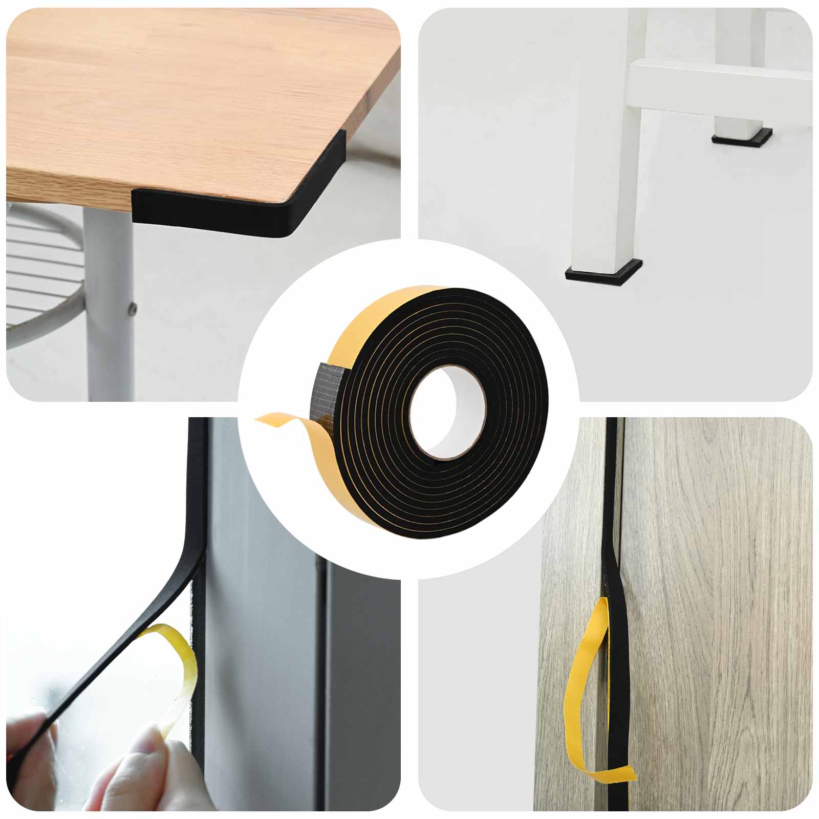 Samoljepljiva pjenasta traka 10 pcs Crna 40mm x 5m CR pjena