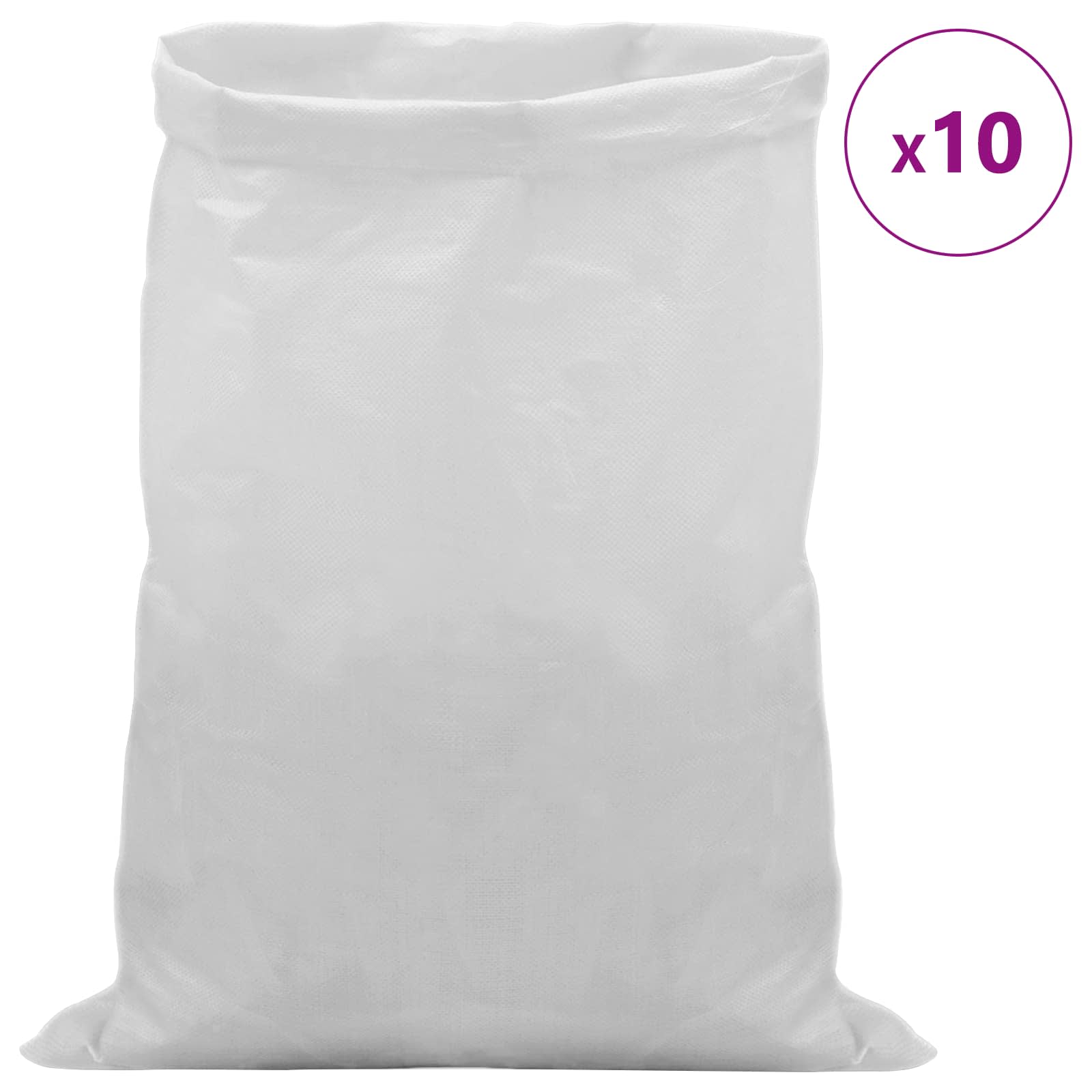 Tkanine vreće 10 pcs Bijela 40 x 60 cm PP