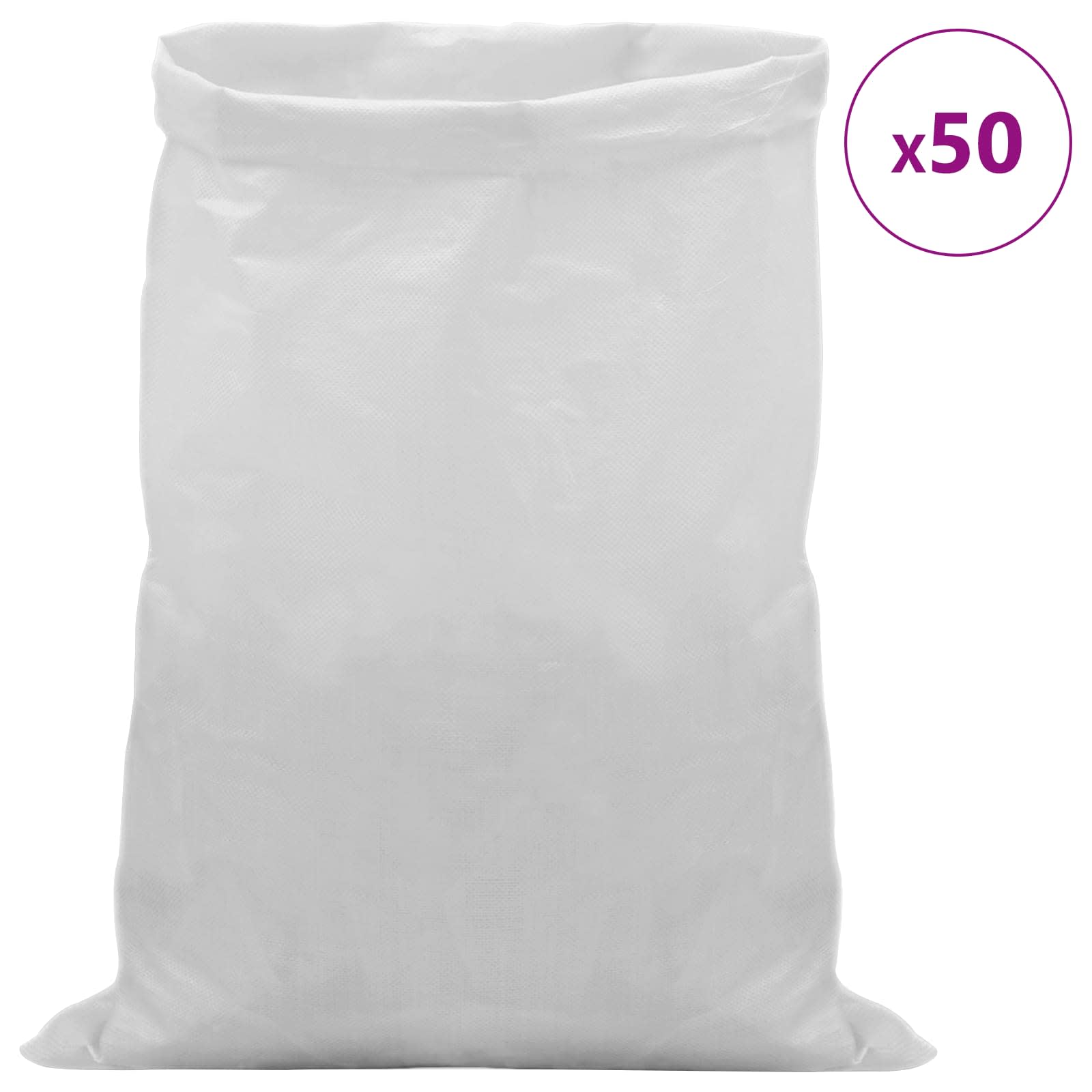 Tkanine vreće 50 pcs Bijela 40 x 60 cm PP