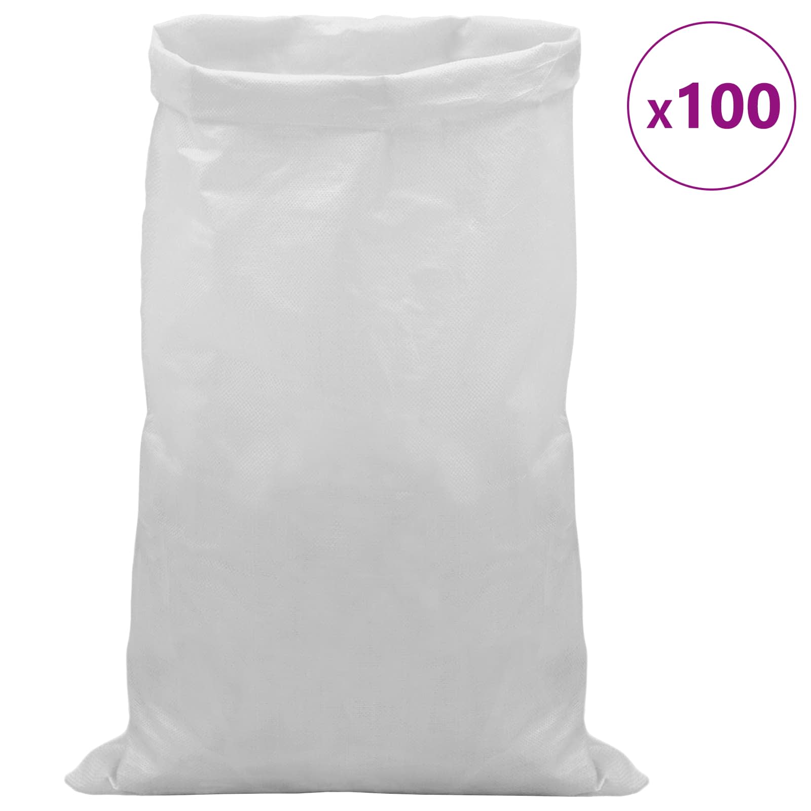 Tkanine vreće 100 pcs Bijela 65 x 105 cm PP