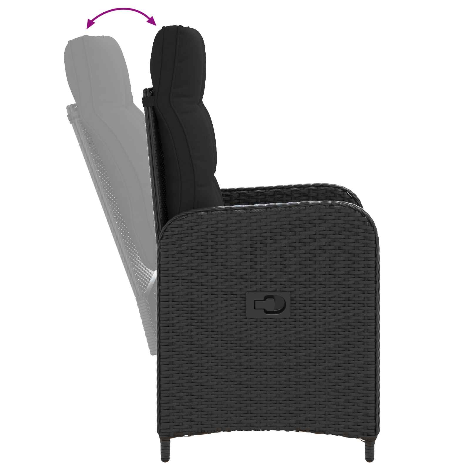 Vanjski set za objedovanje 3 pcs Crna poliratan