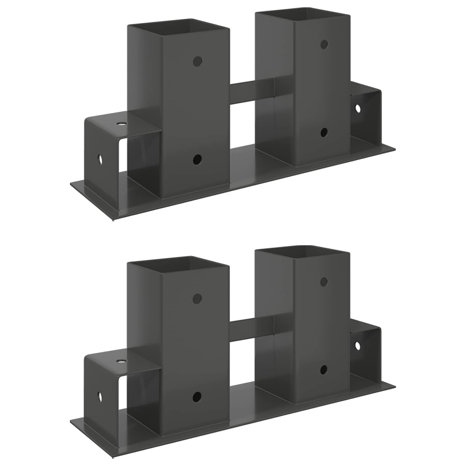 Pomoć za slaganje drva 2 pcs Antracit 34 x 10 x 15 cm Čelik