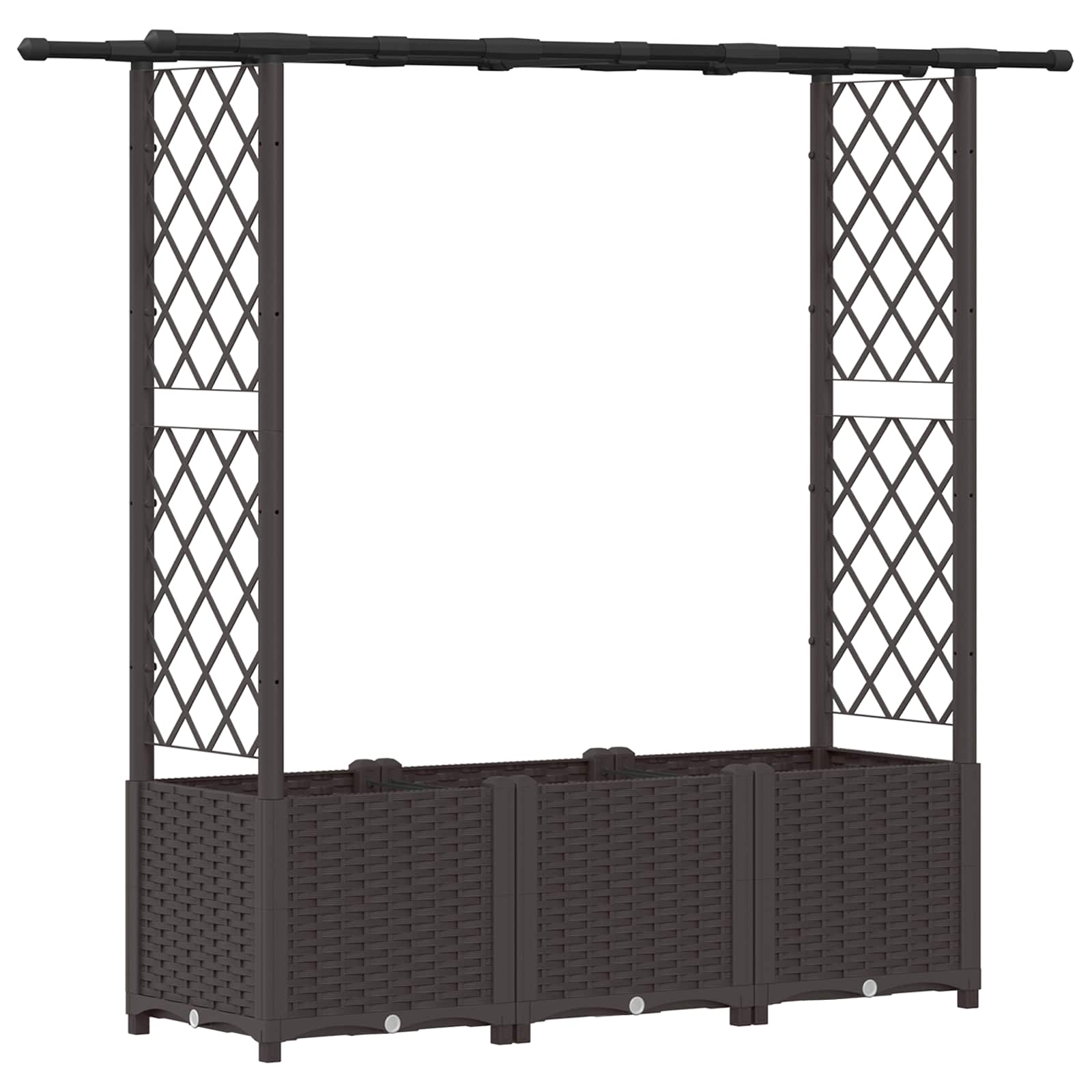 Povišeni krevet s mrežom i krovom Smeđa 162,5 x 40 x 138 cm PP