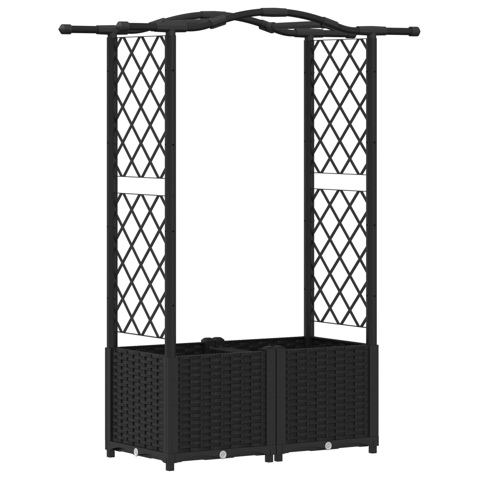 Povišeni krevet s mrežom i krovom Crna 125 x 40 x 138 cm PP