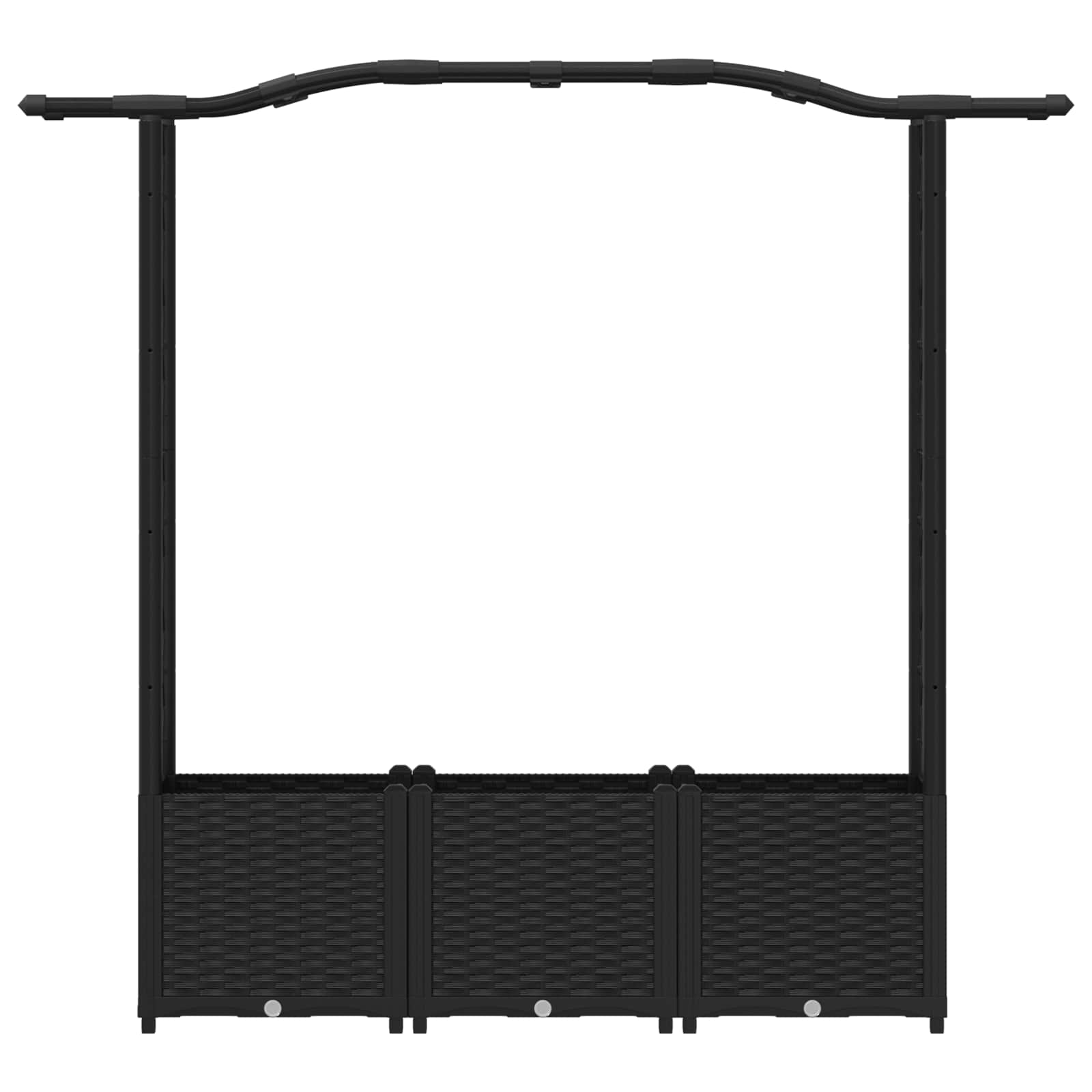 Povišeni krevet s mrežom i krovom Crna 164 x 40 x 142 cm PP