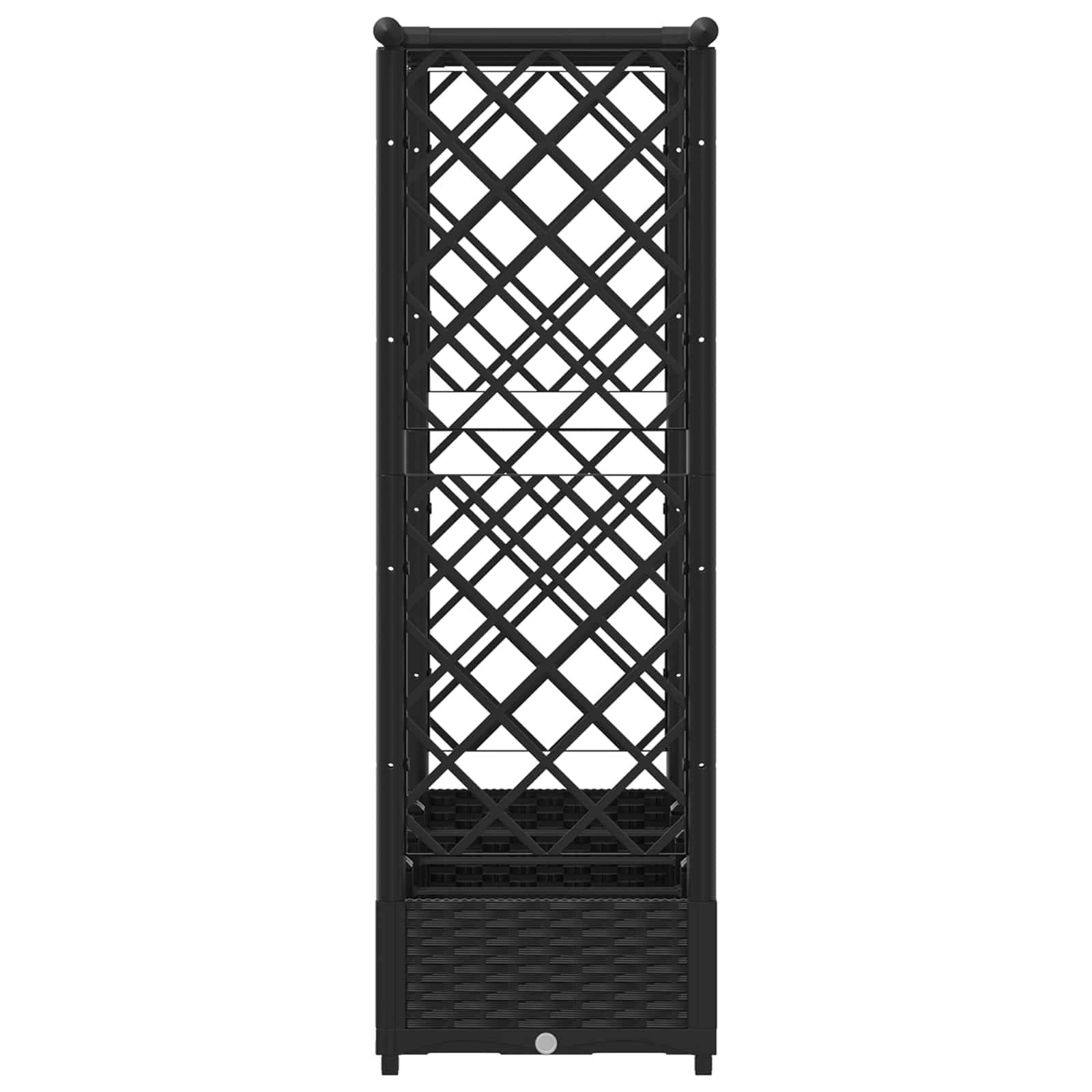 Povišeni krevet s mrežom i krovom Crna 203 x 40 x 123 cm PP