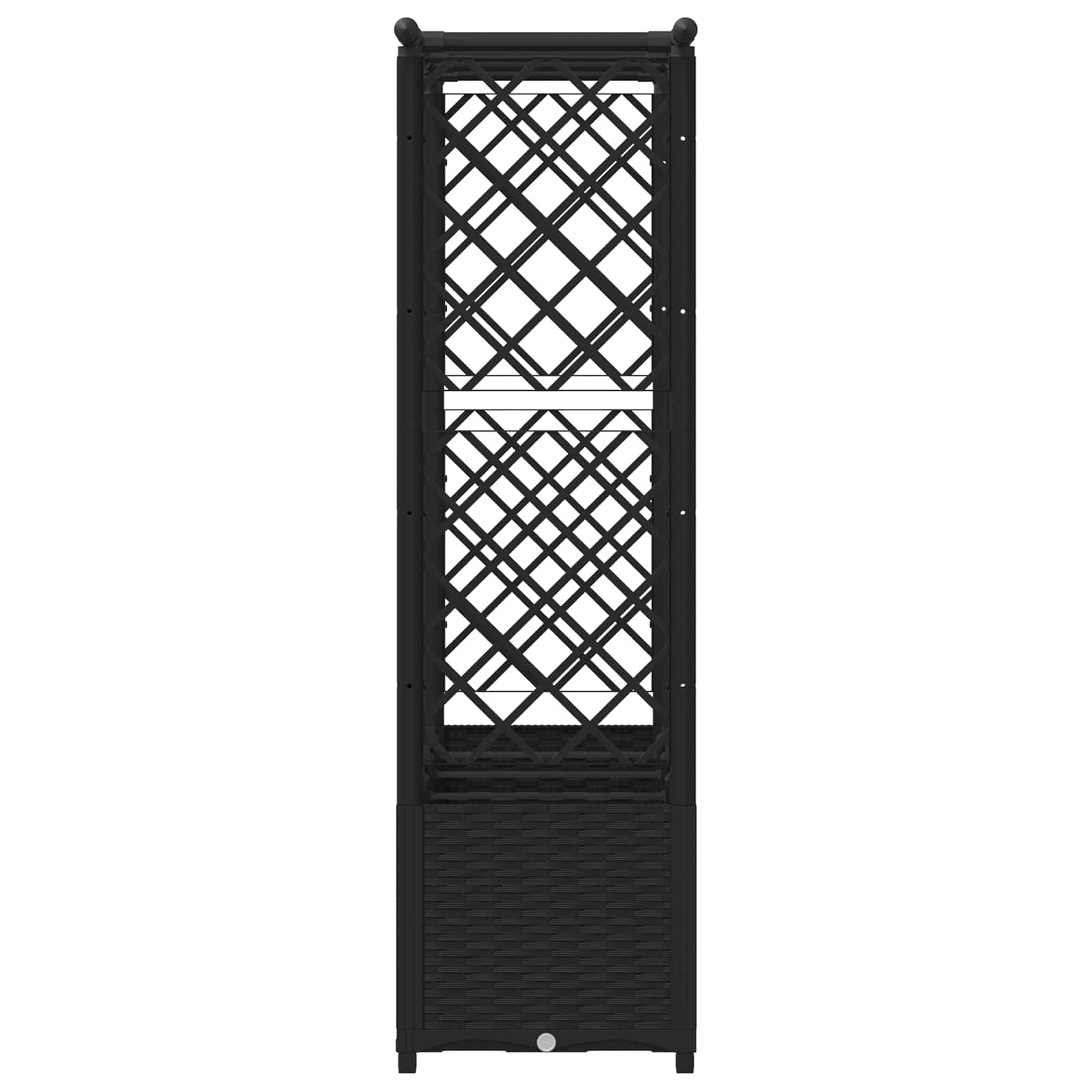 Povišeni krevet s mrežom i krovom Crna 203 x 40 x 138 cm PP