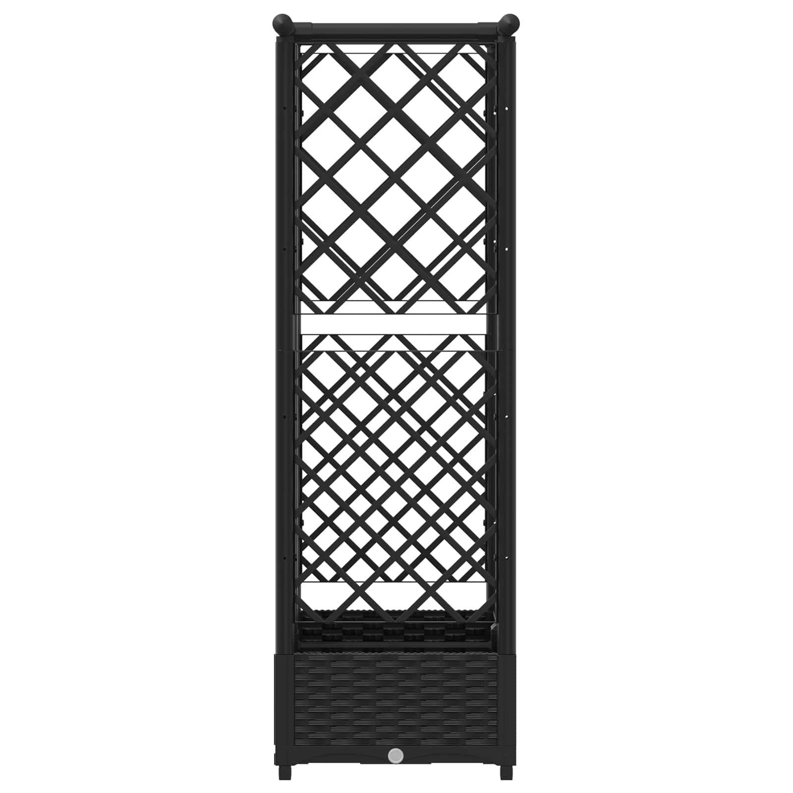 Povišeni krevet s mrežom i krovom Crna 124 x 40 x 123 cm PP