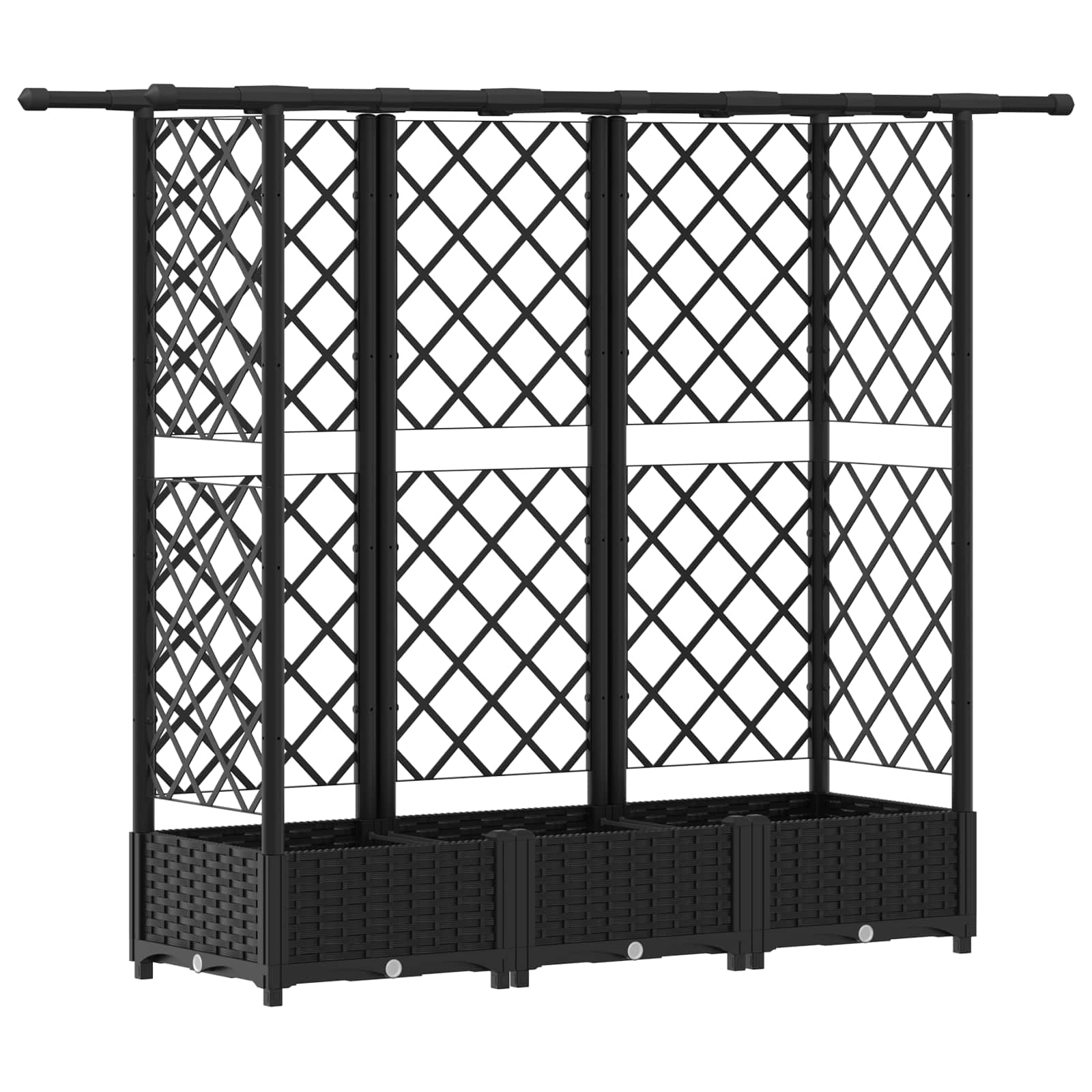 Povišeni krevet s mrežom i krovom Crna 164 x 40 x 123 cm PP