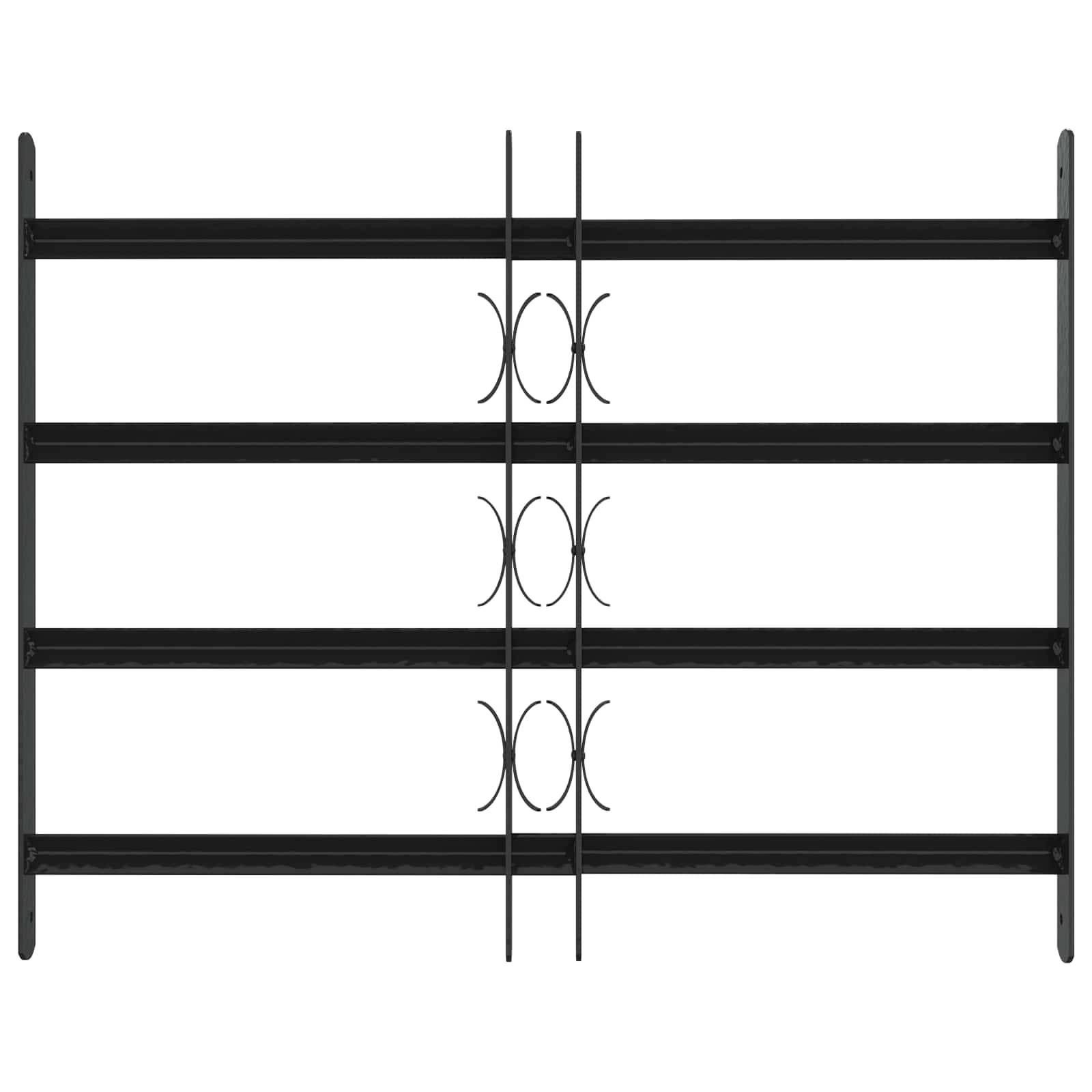 Sigurnosna rešetka za prozore s 4 poprečne šipke 3 pcs 43-74 cm