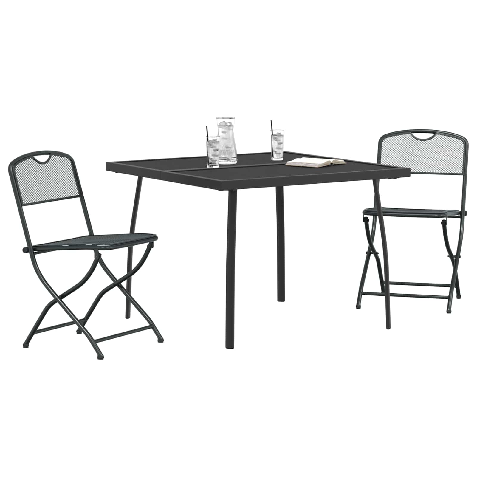 Set vanjskog namještaja 3 pcs Antracit Željezo i čelik