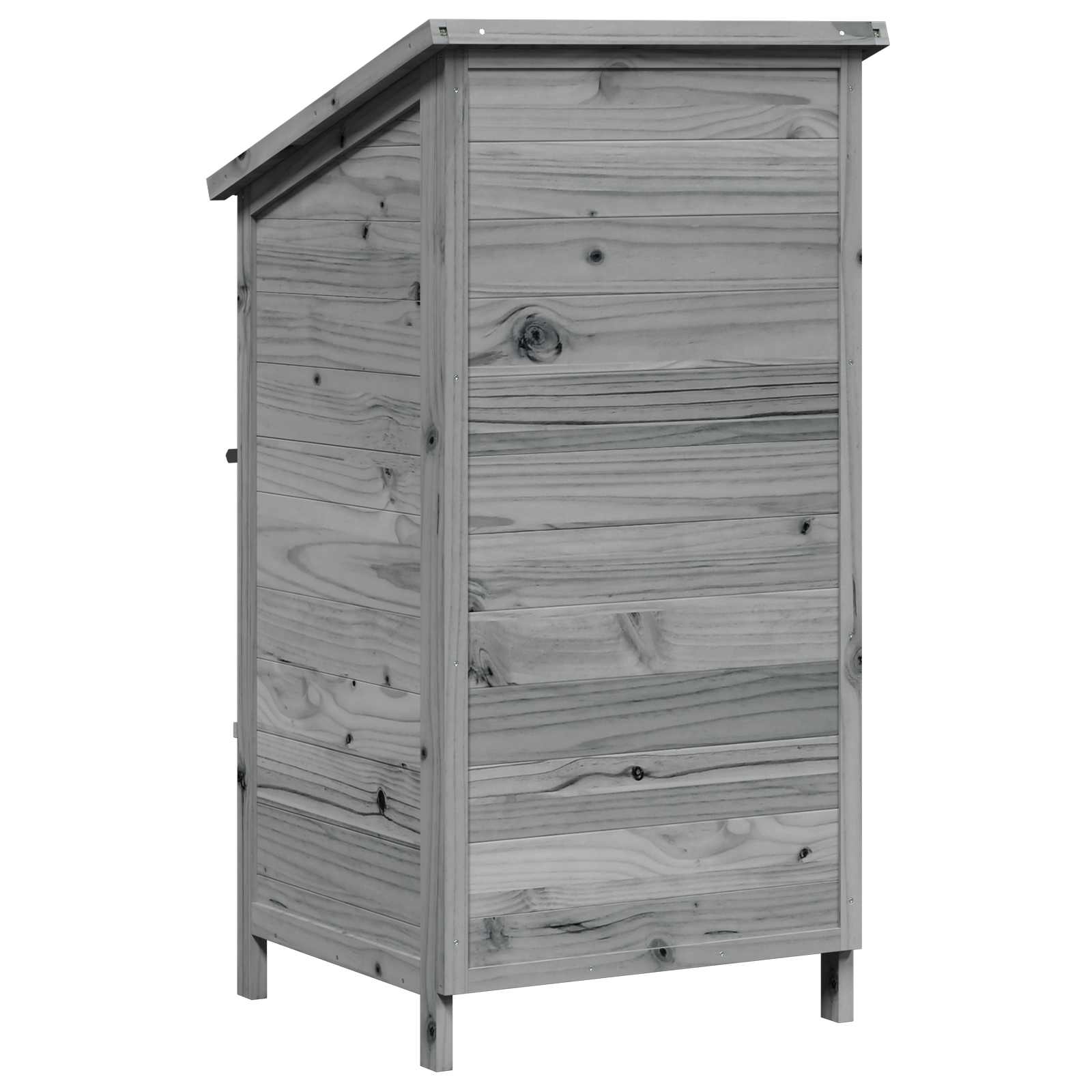 Vrtna Šupa s krovom Siva 59 x 56 x 113,5 cm Čvrsto drvo jele