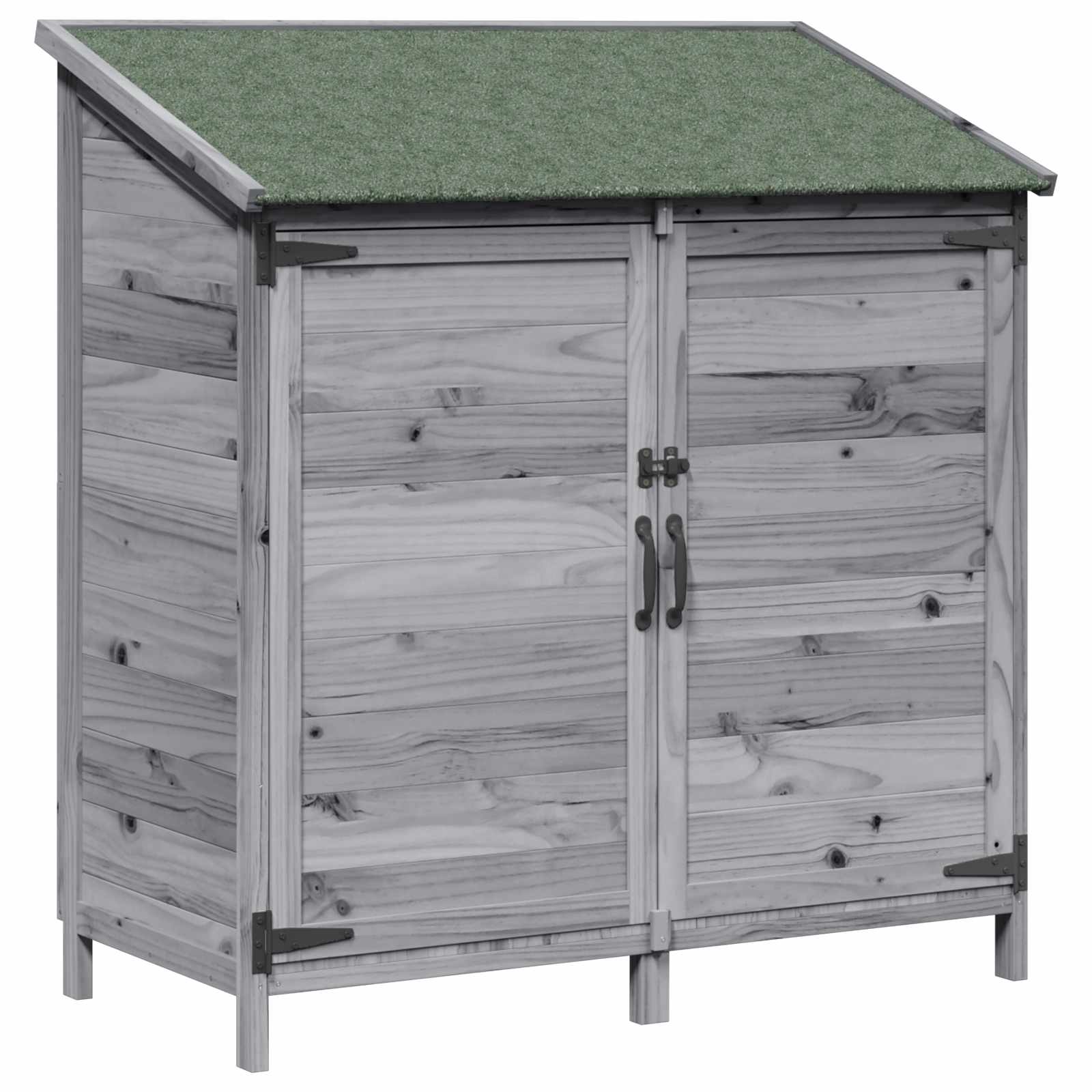 Vrtna Šupa s krovom Siva 106,5 x 56 x 113,5 cm Čvrsto drvo jele