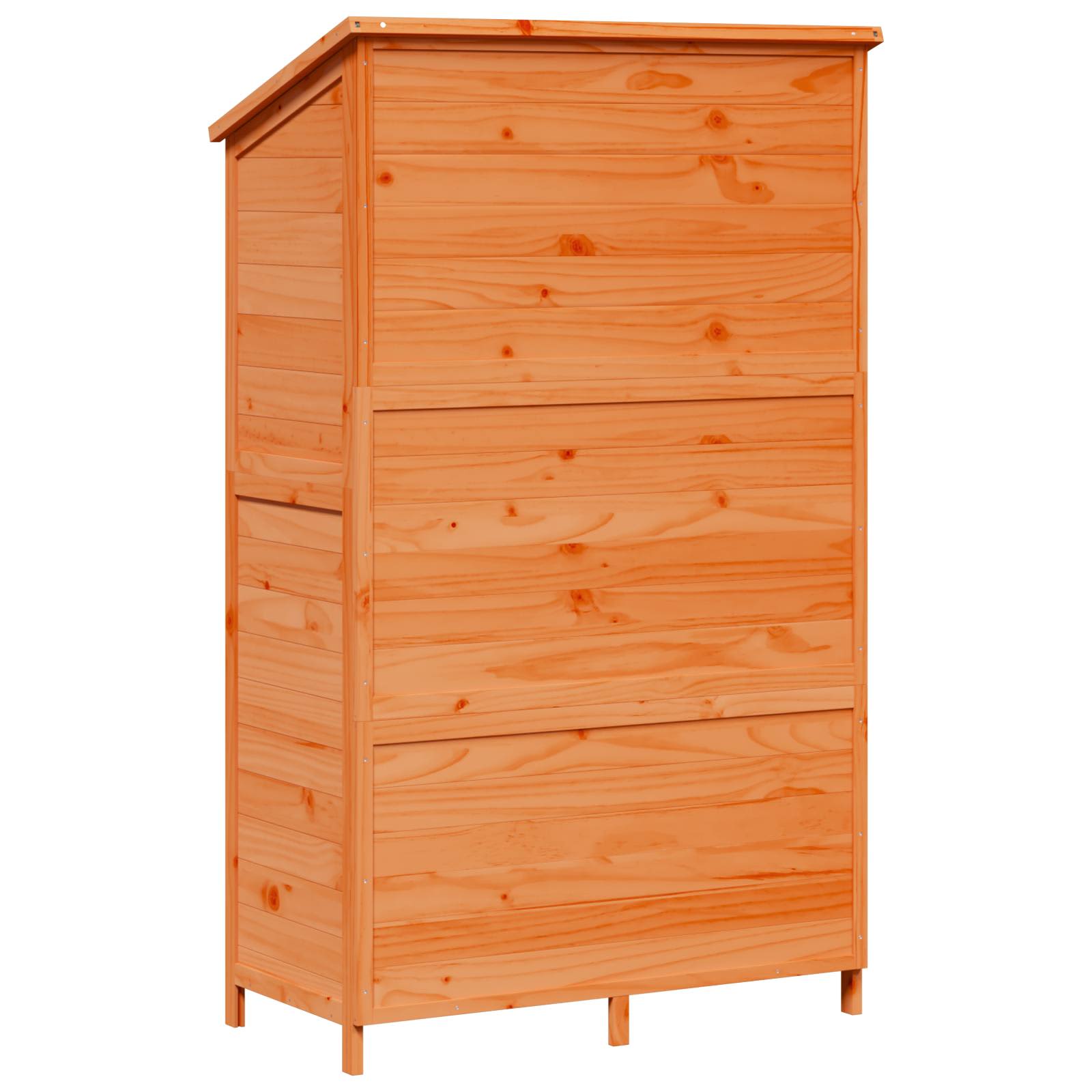 Vrtna Šupa s krovom Smeđa 106,5 x 56 x 176 cm Čvrsto drvo jele