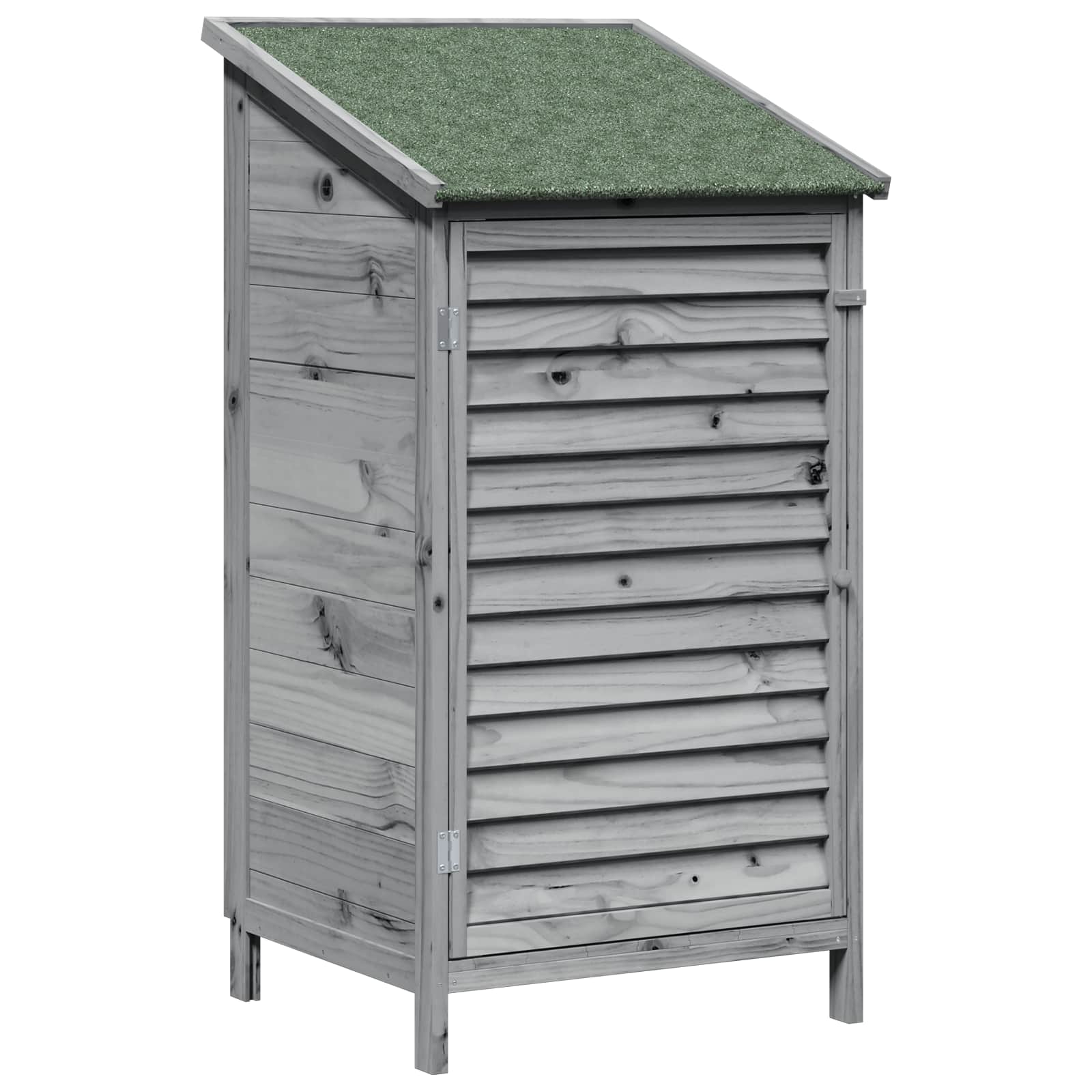 Vrtna Šupa s krovom Siva 59 x 56 x 113,5 cm Čvrsto drvo jele