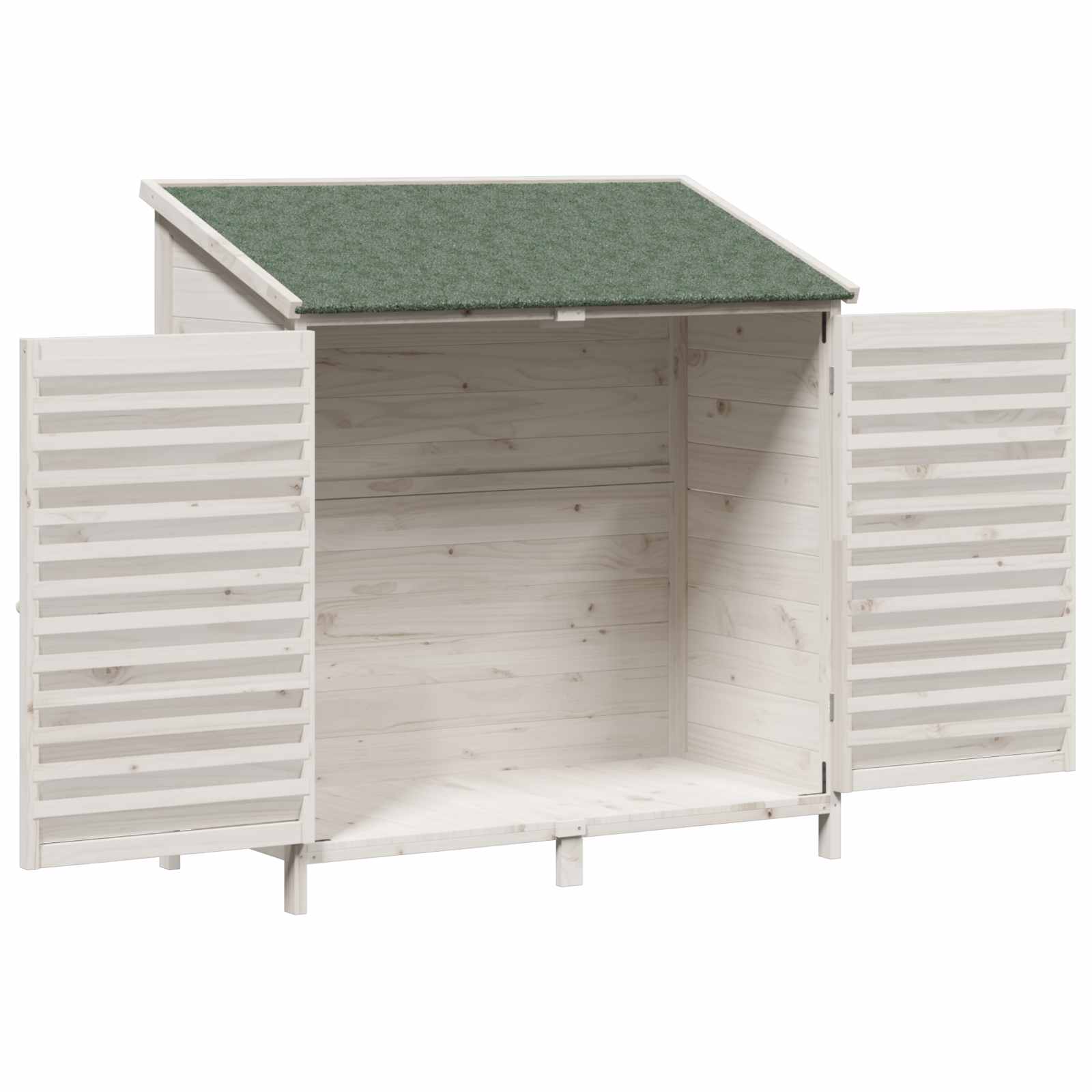 Vrtna Šupa Bijela 106 x 56 x 113,5 cm Čvrsto drvo jele