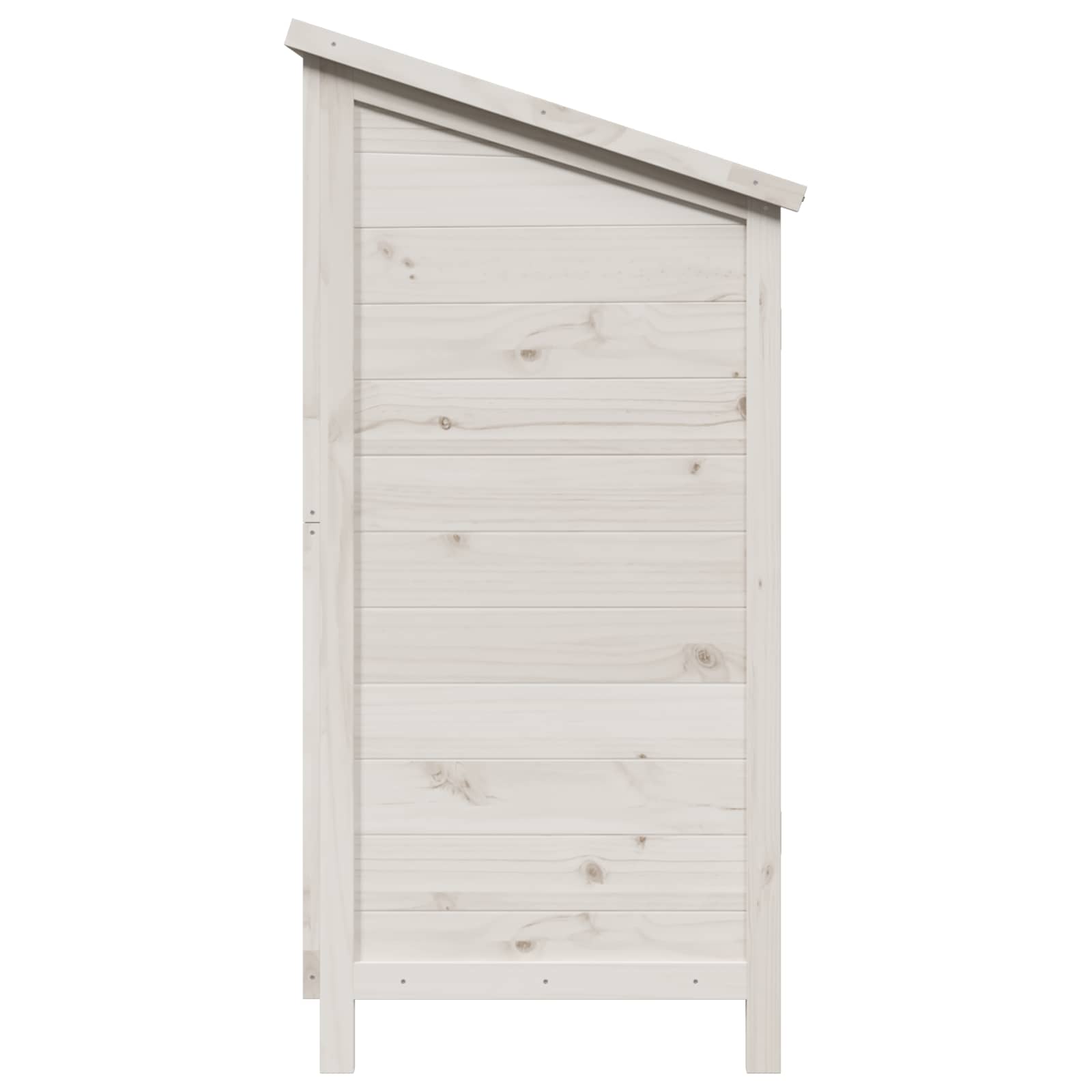 Vrtna Šupa s krovom Bijela 106 x 56 x 113,5 cm Čvrsto drvo jele