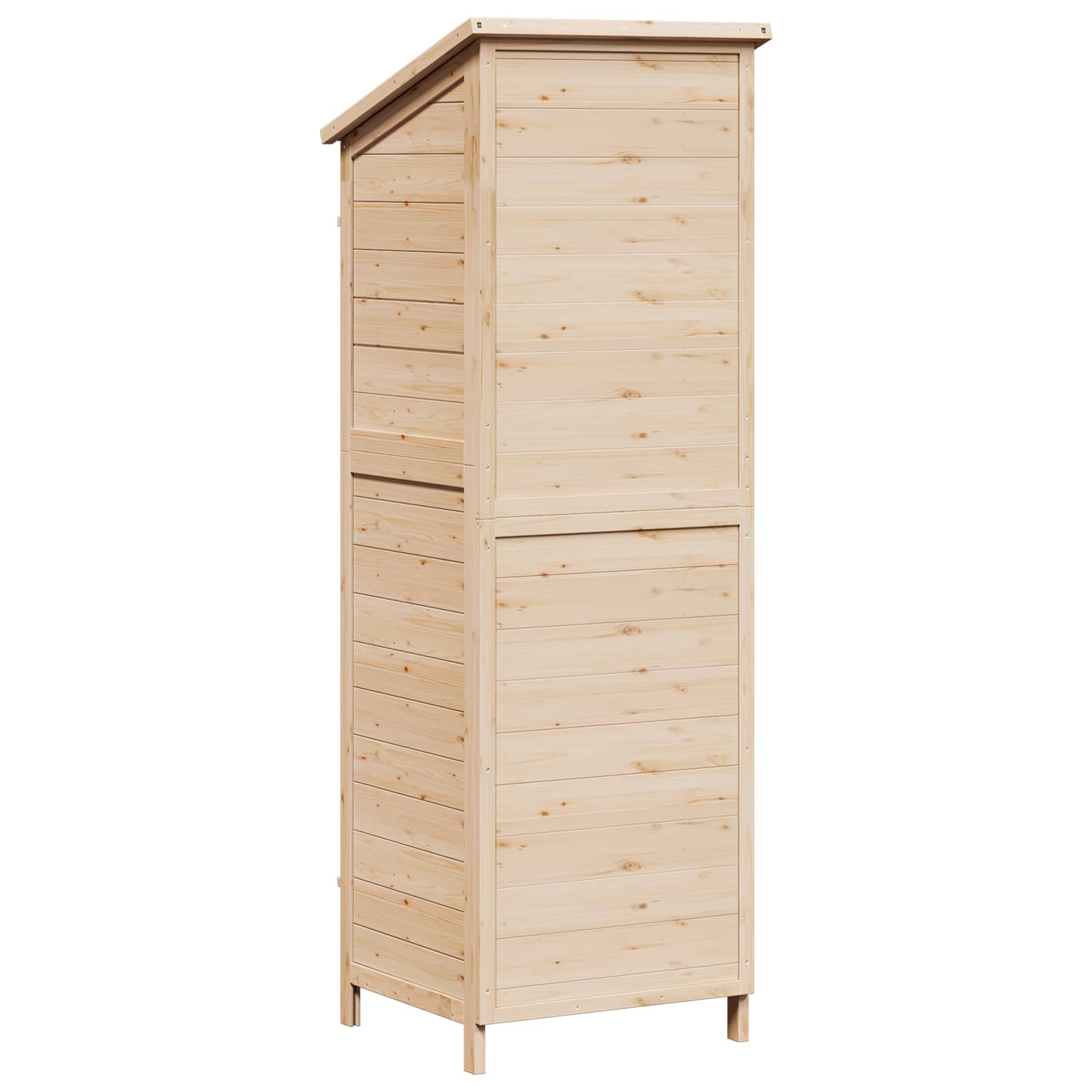 Vrtna Šupa s krovom Prirodna 59 x 56 x 176 cm Čvrsto drvo jele