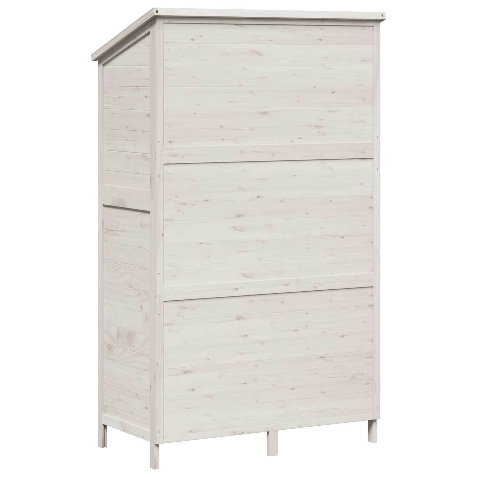 Vrtna Šupa Bijela 106 x 56 x 176,5 cm Čvrsto drvo jele