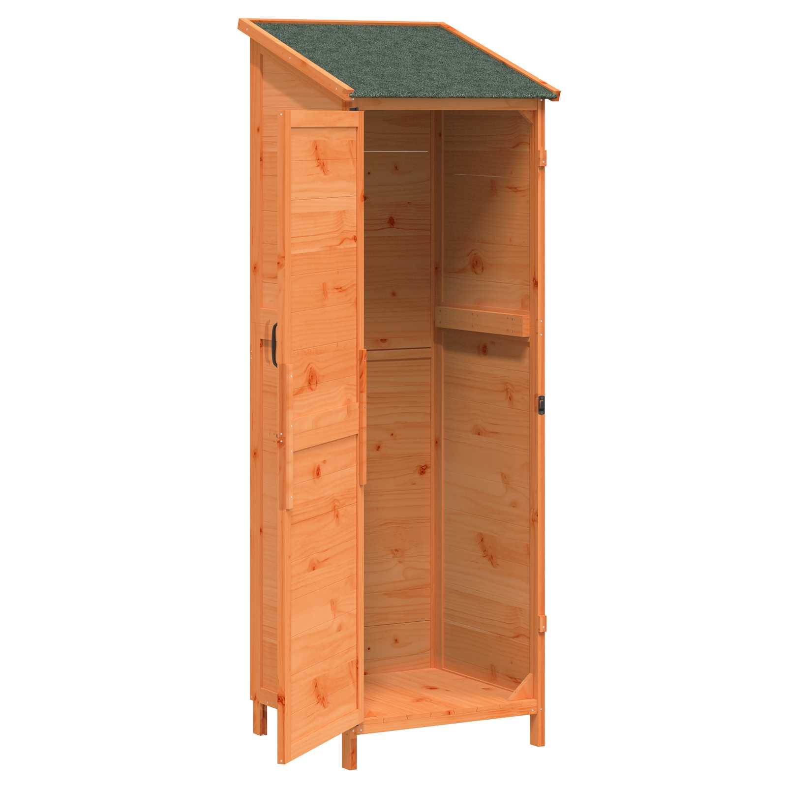 Vrtna Šupa s krovom Smeđa 59,5 x 56 x 176,5 cm Čvrsto drvo jele