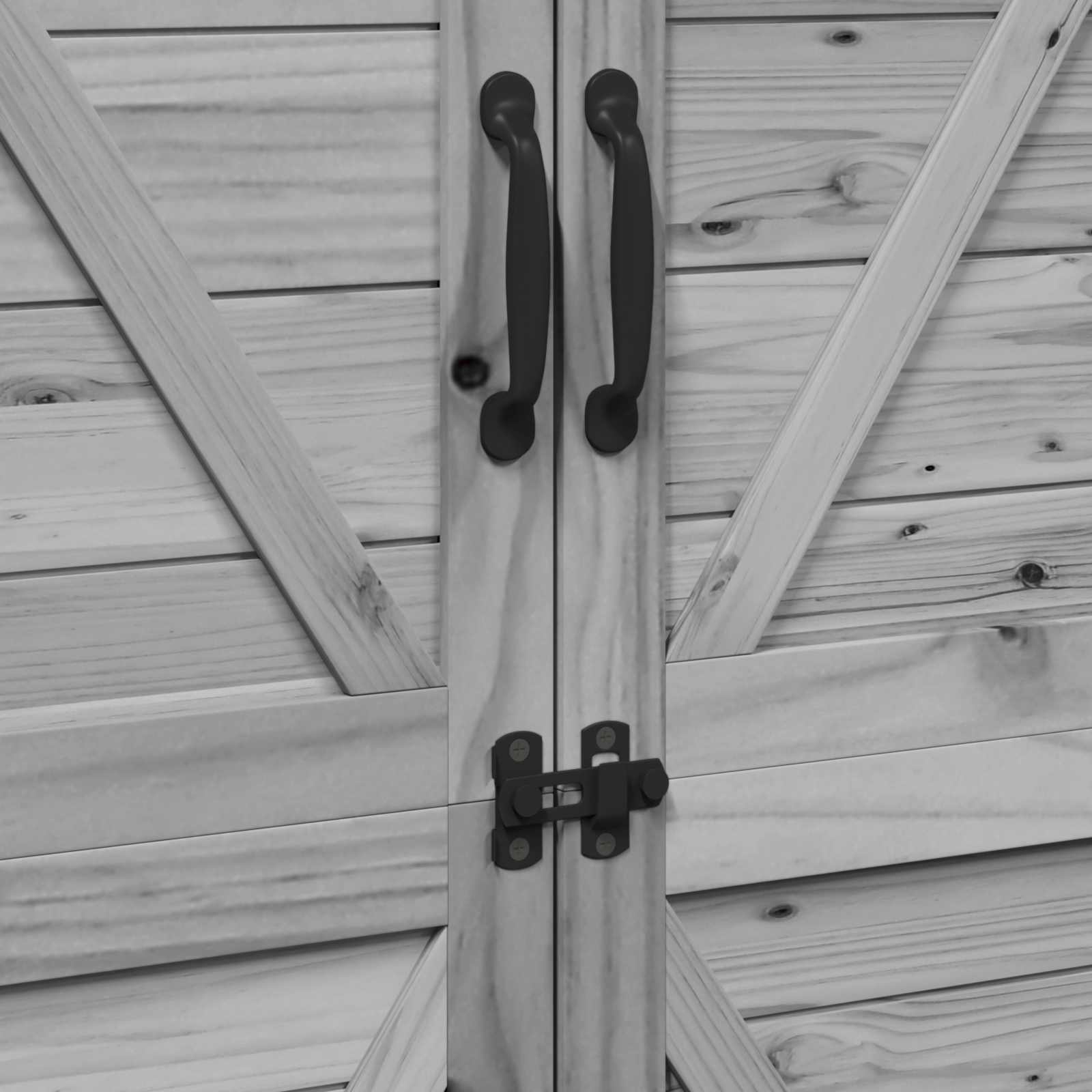 Vrtna Šupa s krovom Siva 106 x 56 x 176,5 cm Čvrsto drvo jele