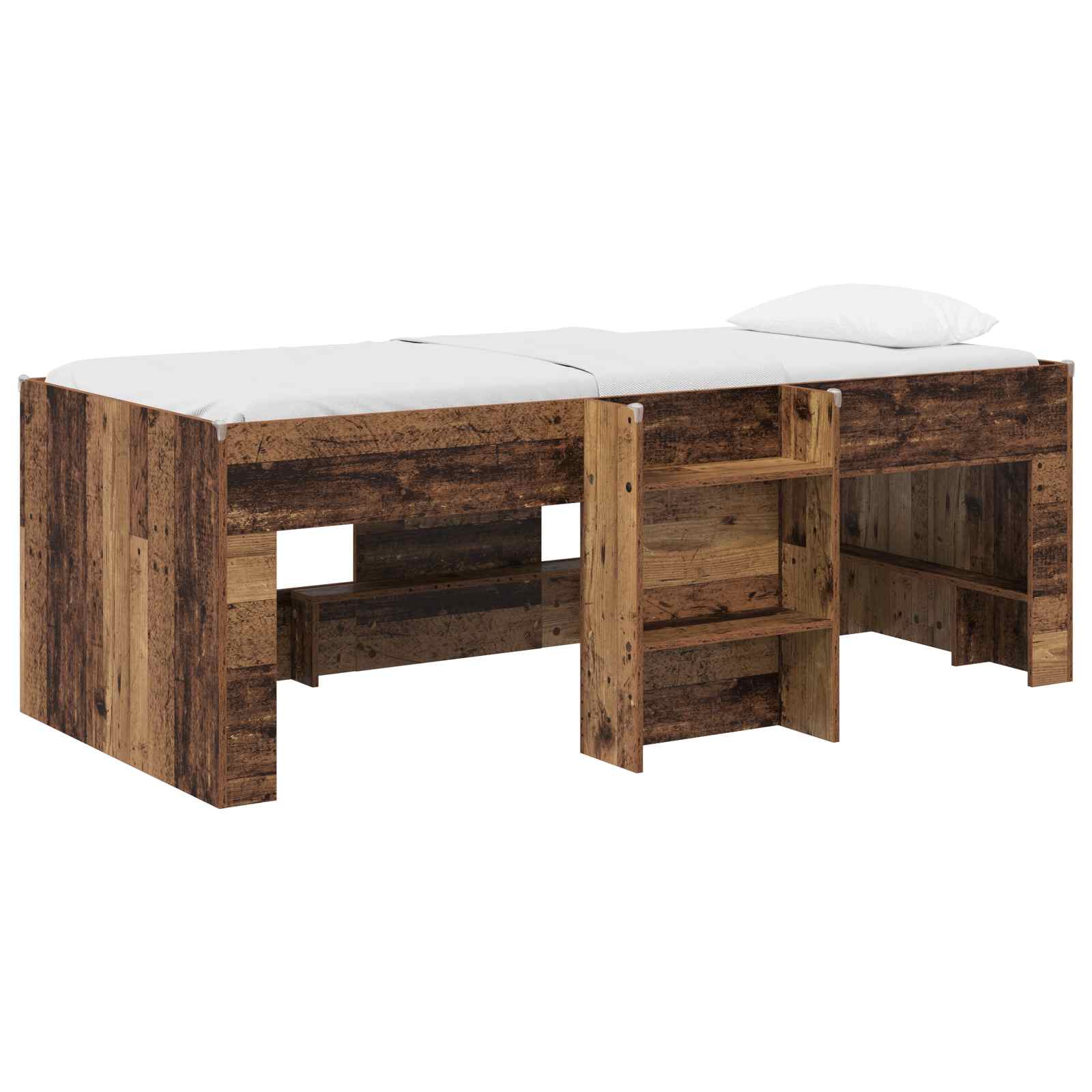 Kreveta za visoko spavanje djece 2 pcs Staro drvo 90 x 200 cm