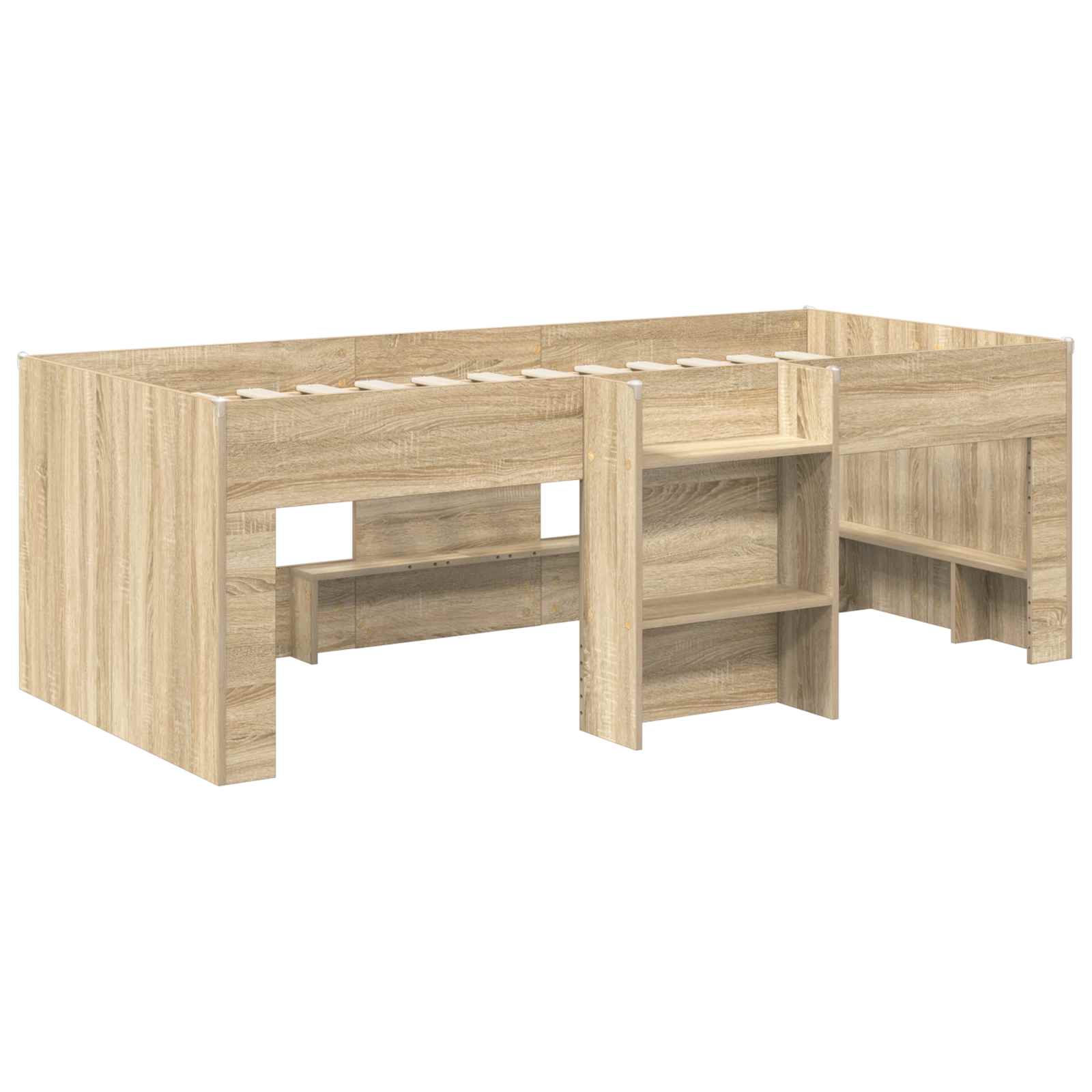 Kreveta za visoko spavanje djece 2 pcs Hrast sonoma 90 x 190 cm