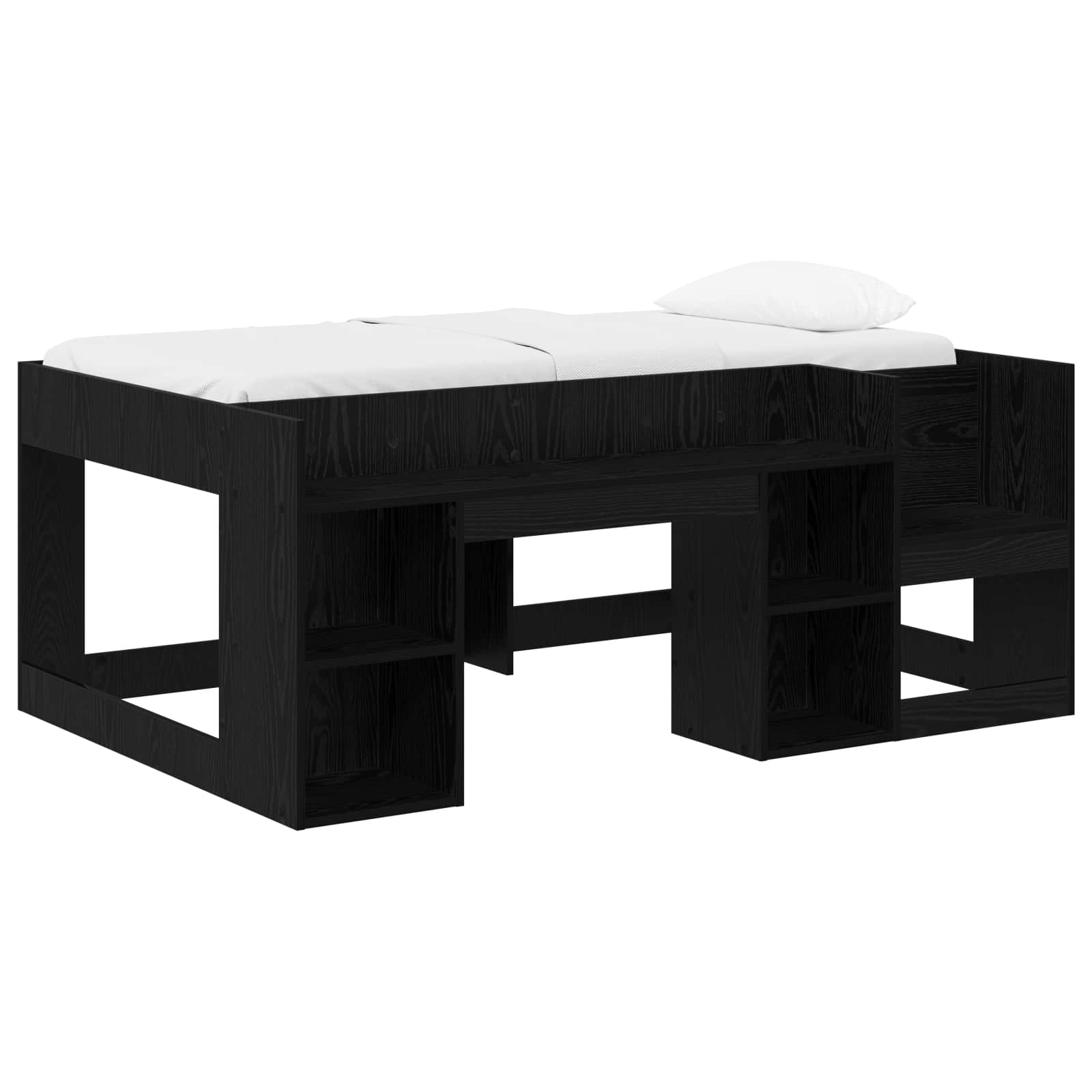 Krevet za djecu s ladicama Crni hrast 80 x 160 cm