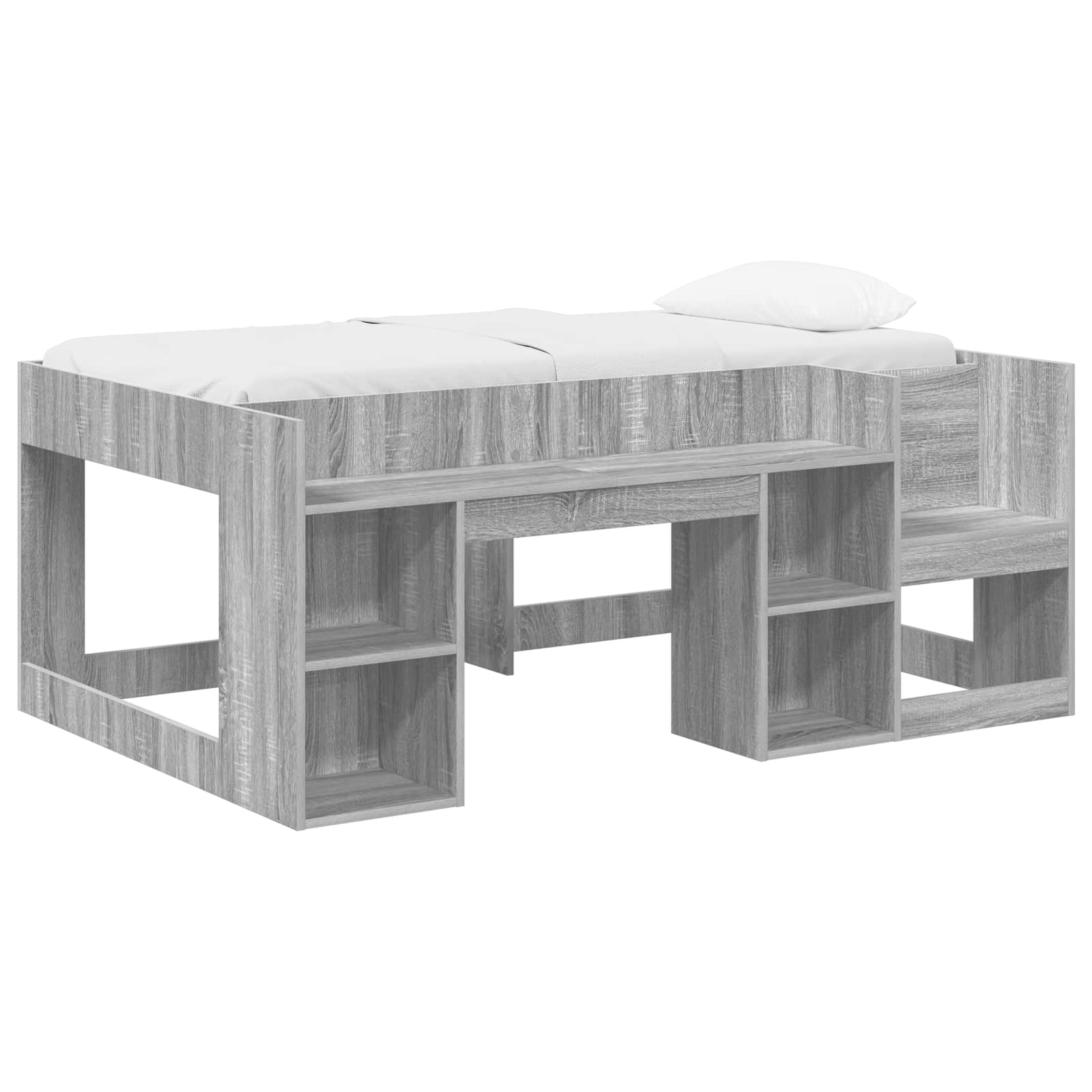 Krevet za djecu s ladicama Siva Sonoma 80 x 160 cm