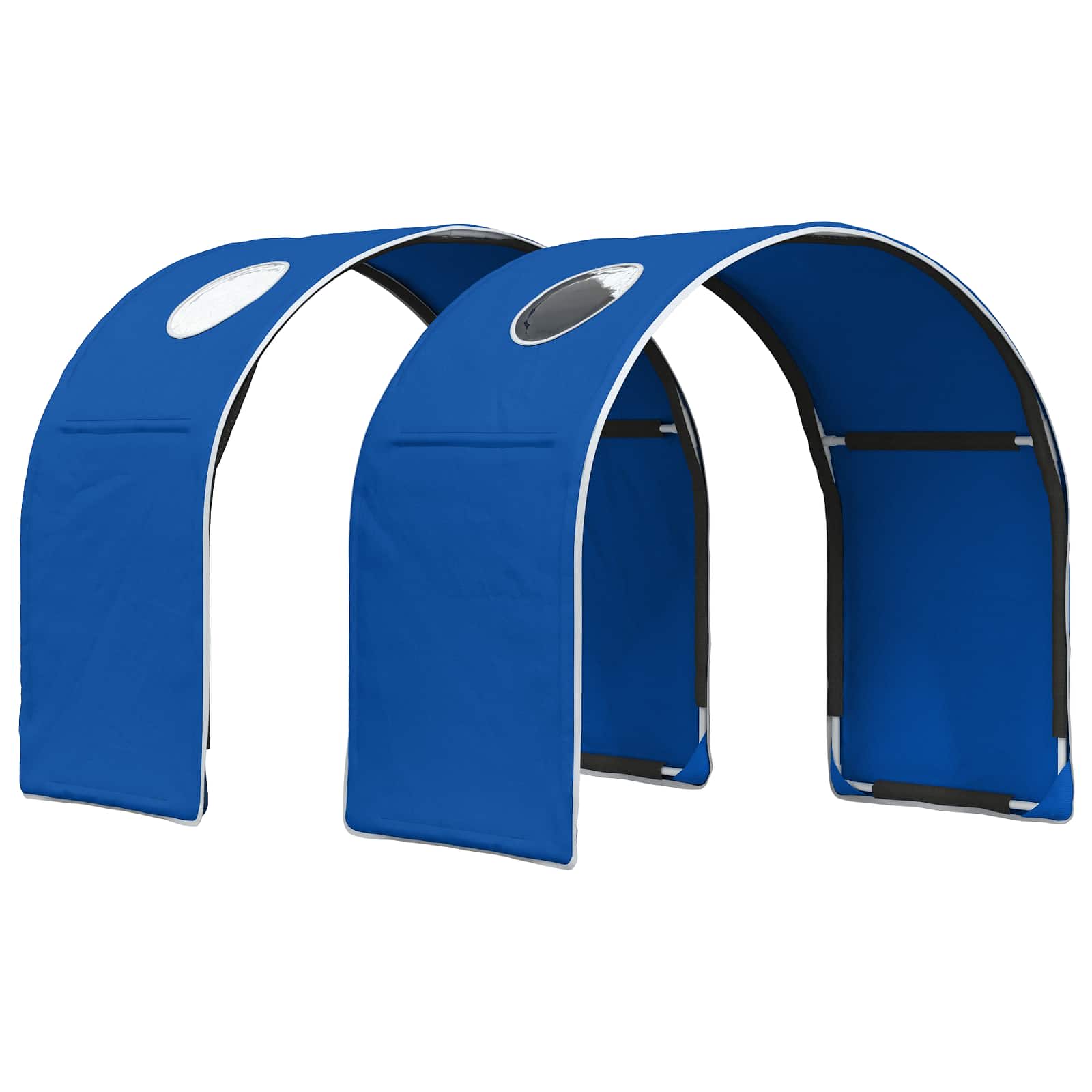 Krevet s Tunnels 4 pcs Bijela i plava Konstruirano drvo
