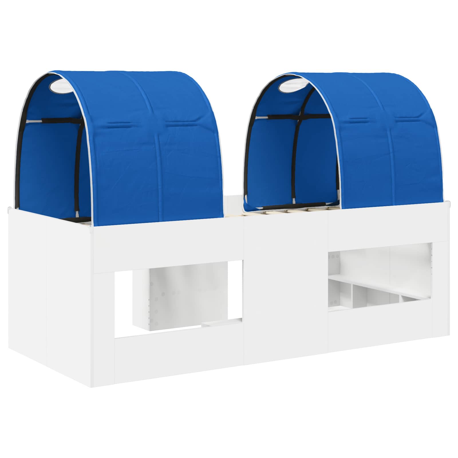 Krevet s Tunnels 4 pcs Bijela i plava Konstruirano drvo