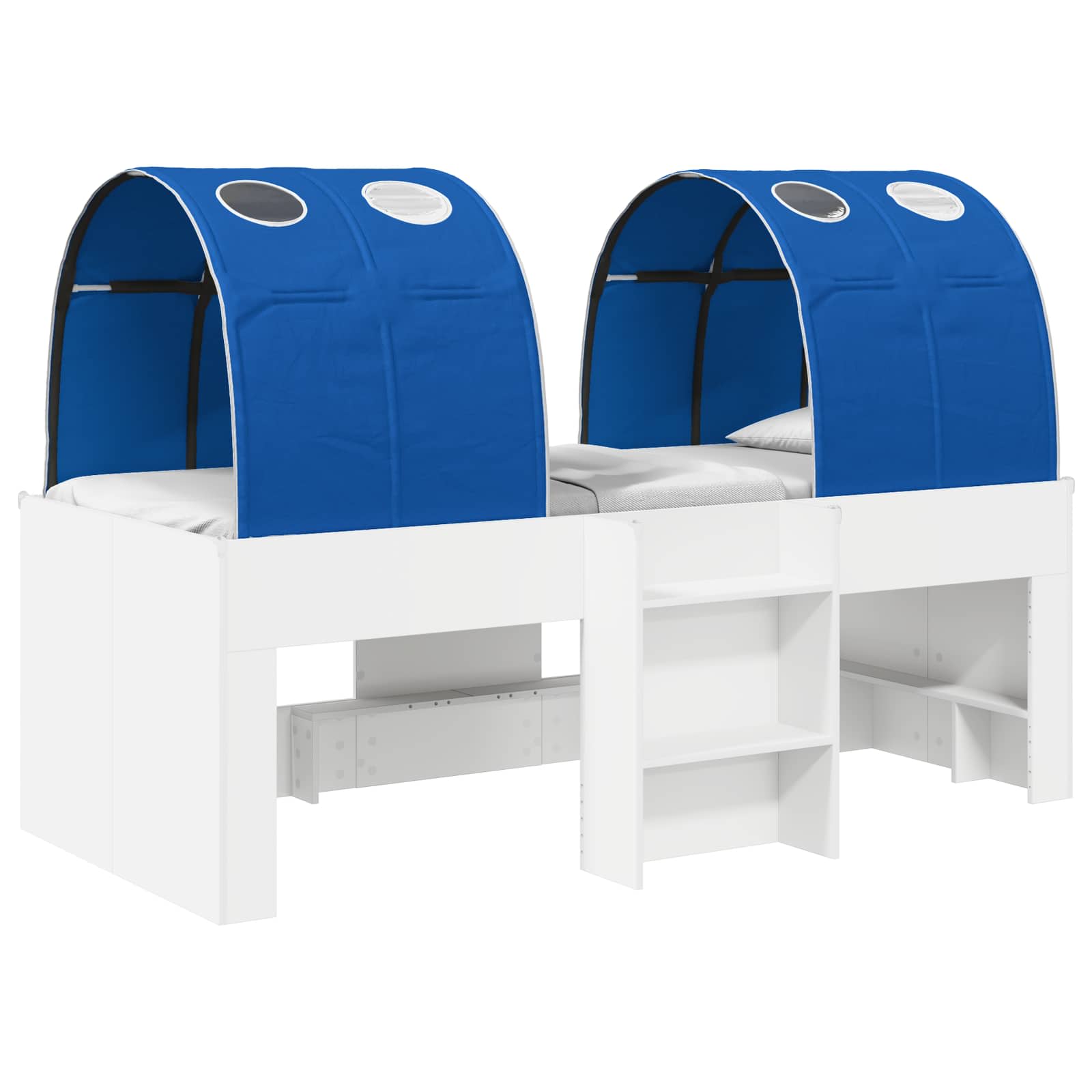 Krevet s Tunnels 4 pcs Bijela i plava Konstruirano drvo