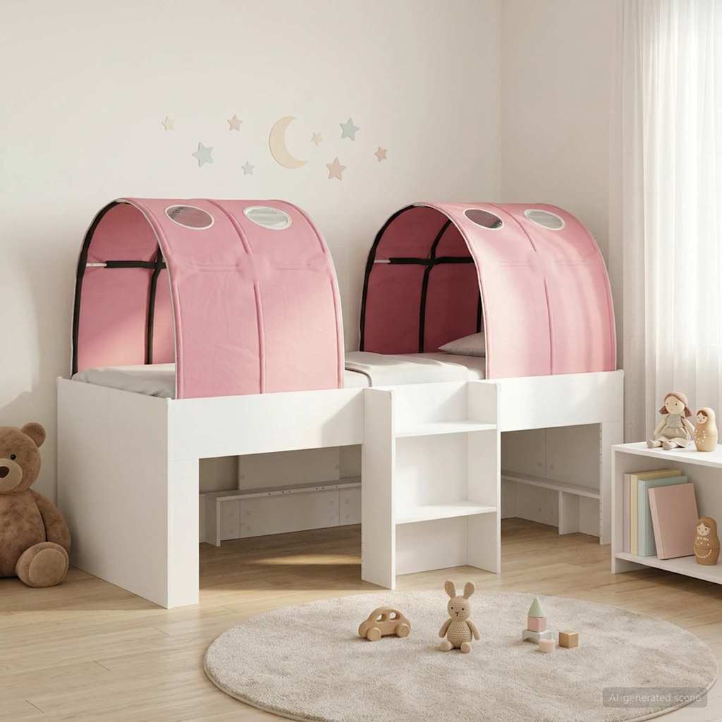 Krevet s Tunnels 4 pcs Bijela i ružičasta Konstruirano drvo