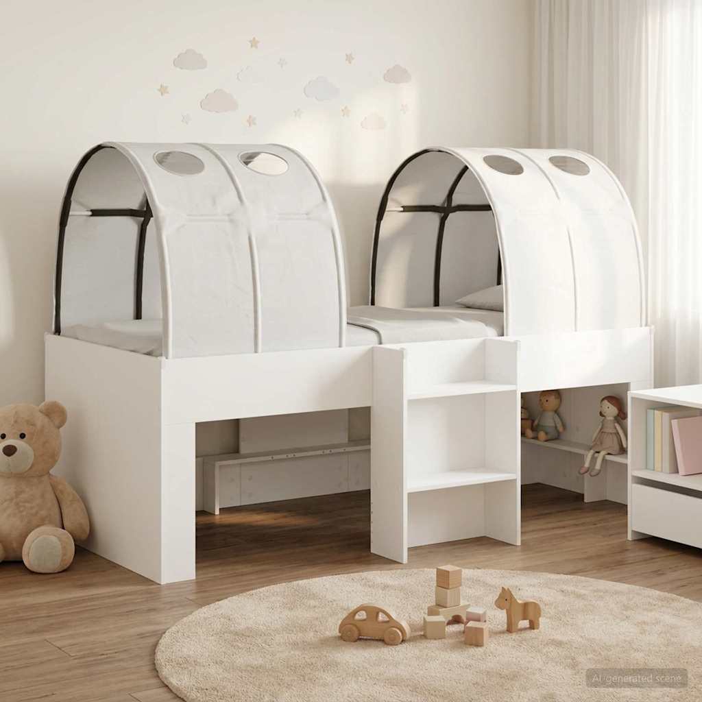 Krevet s Tunnels 4 pcs Bijela Konstruirano drvo