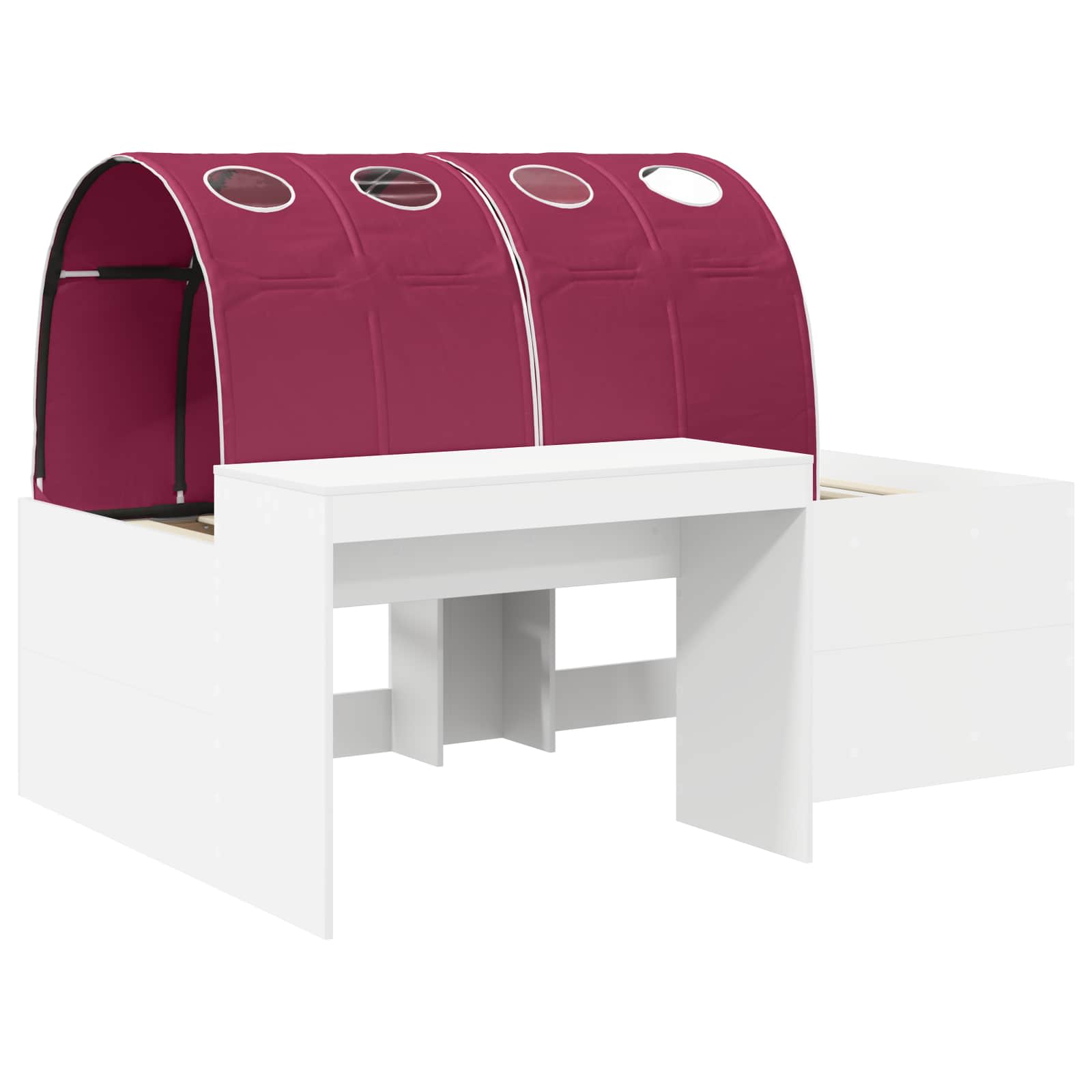 Krevet s Tunnels 4 pcs Bijela i crvena Konstruirano drvo
