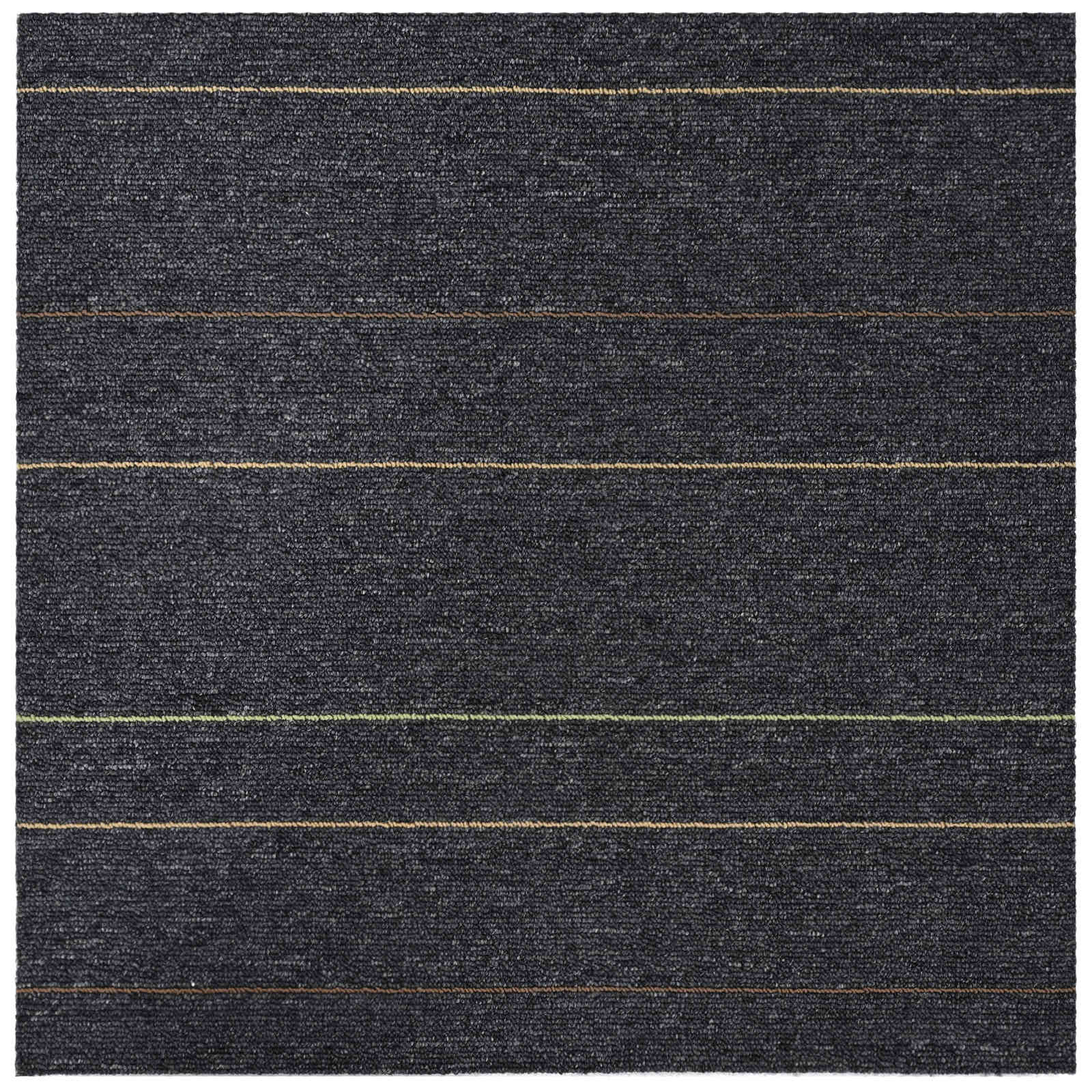 Tepih pločica Tamnosiva s prugama 50 x 50 cm 20 pcs