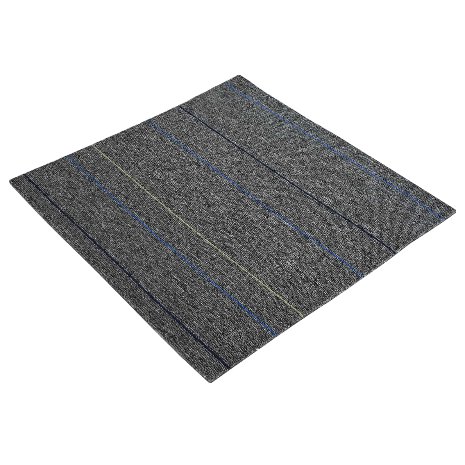 Tepih pločica Srednja siva s prugama 50 x 50 cm 20 pcs