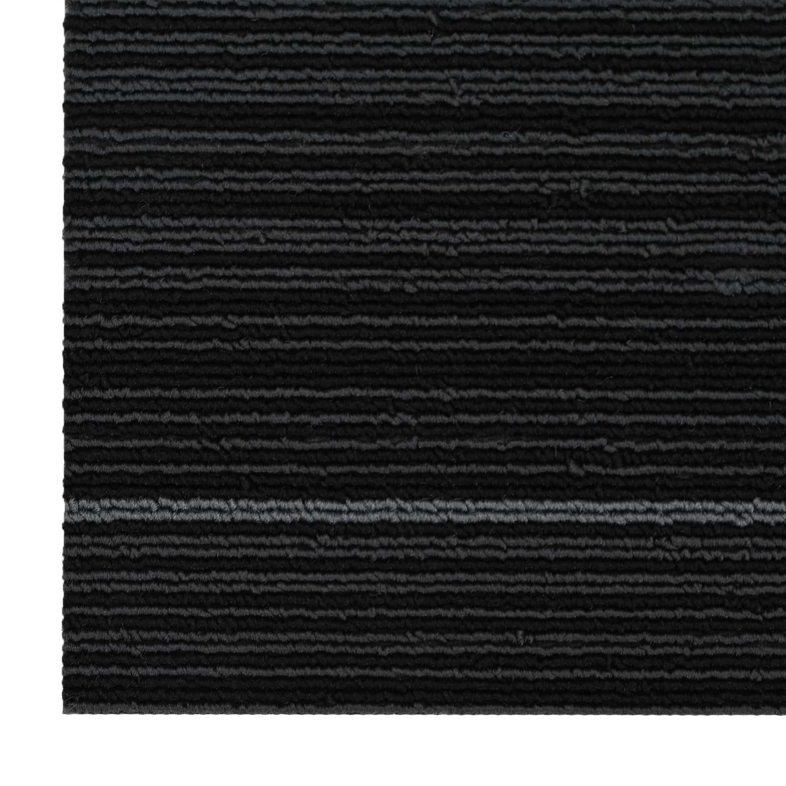 Tepih pločica Prugasta Tamnosiva 50 x 50 cm 36 pcs PP i bitumen