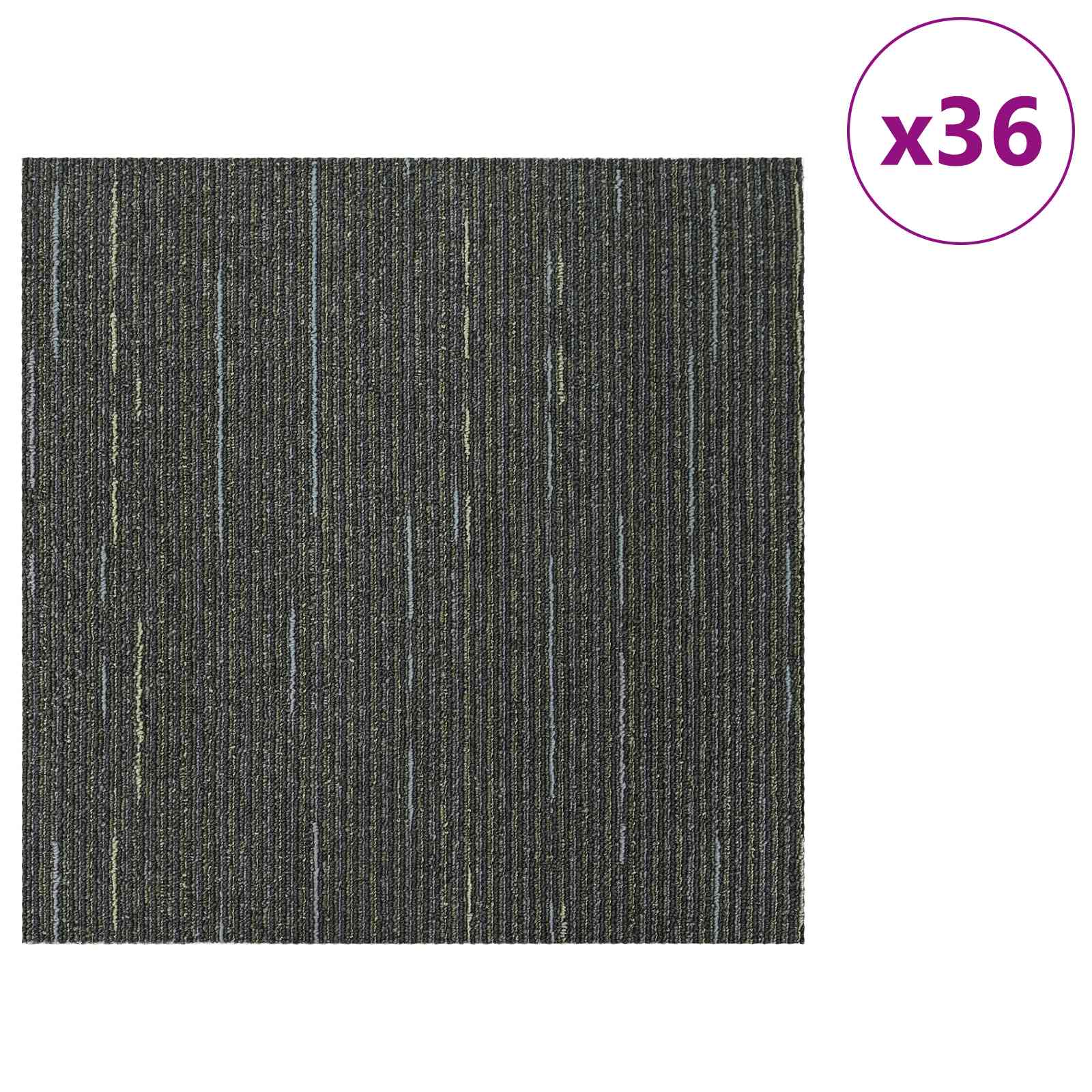 Tepih pločica Prugasta svijetlo zelena 50 x 50 cm 36 pcs