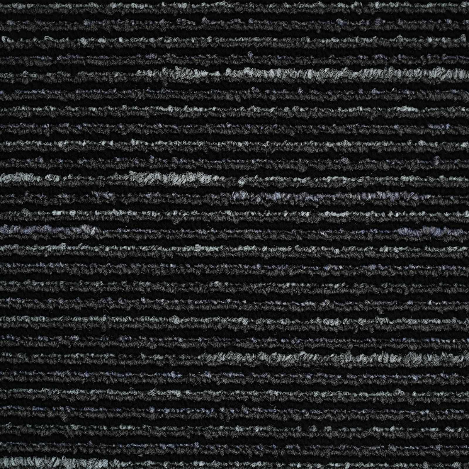 Tepih pločica Prugasta Crna 50 x 50 cm 20 pcs PP i bitumen