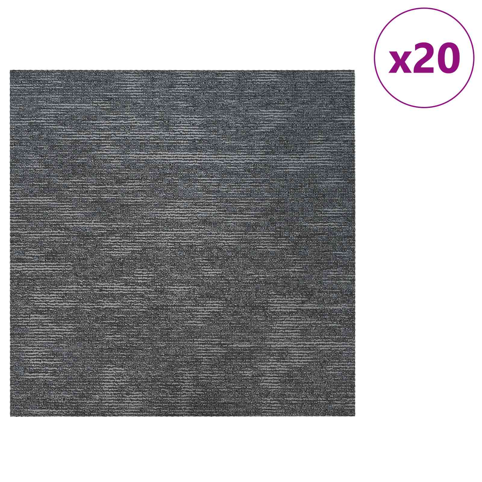 Tepih pločica Sivo Nebo 50 x 50 cm 20 pcs PP i bitumen