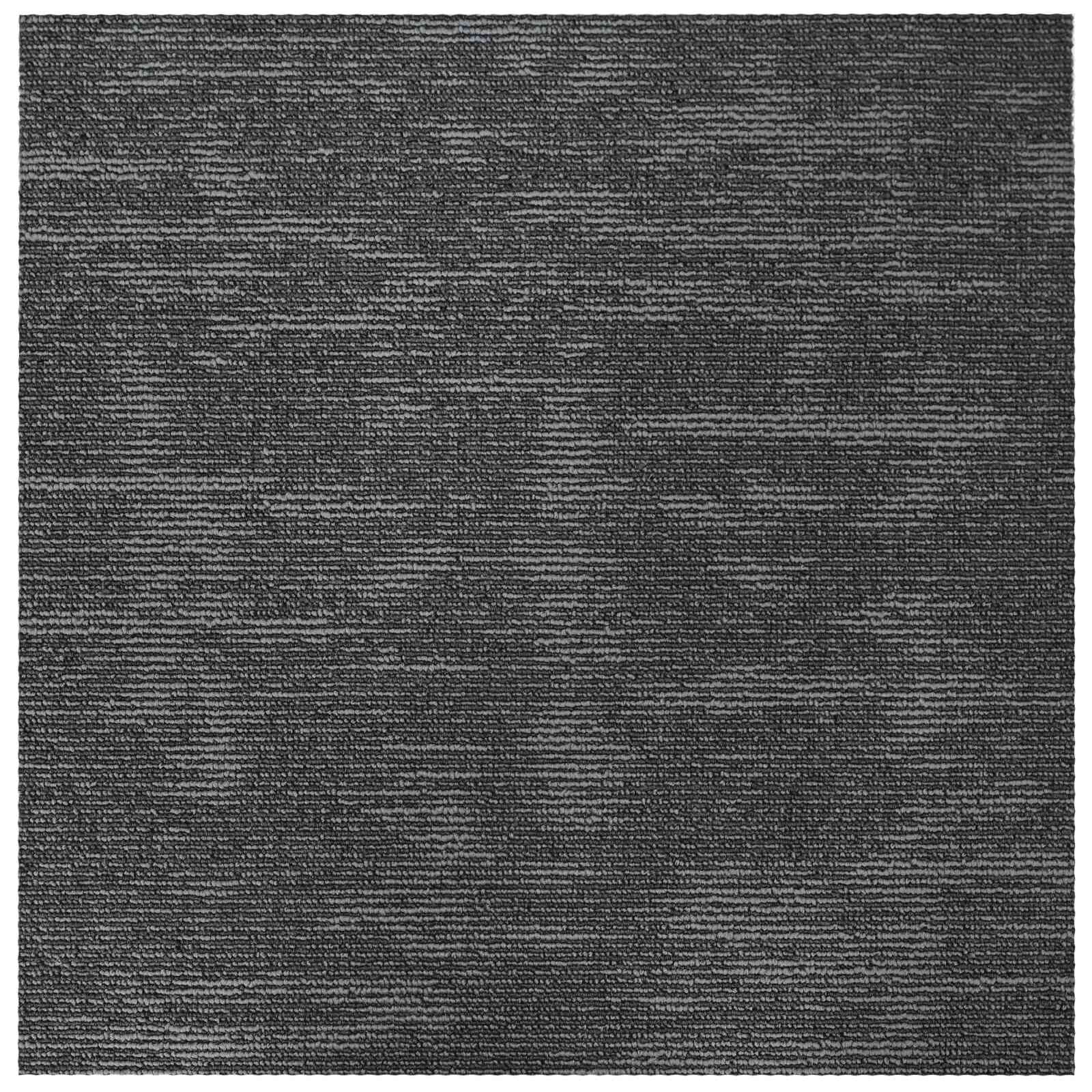Tepih pločica Sivi ugljen 50 x 50 cm 4 pcs PP i bitumen