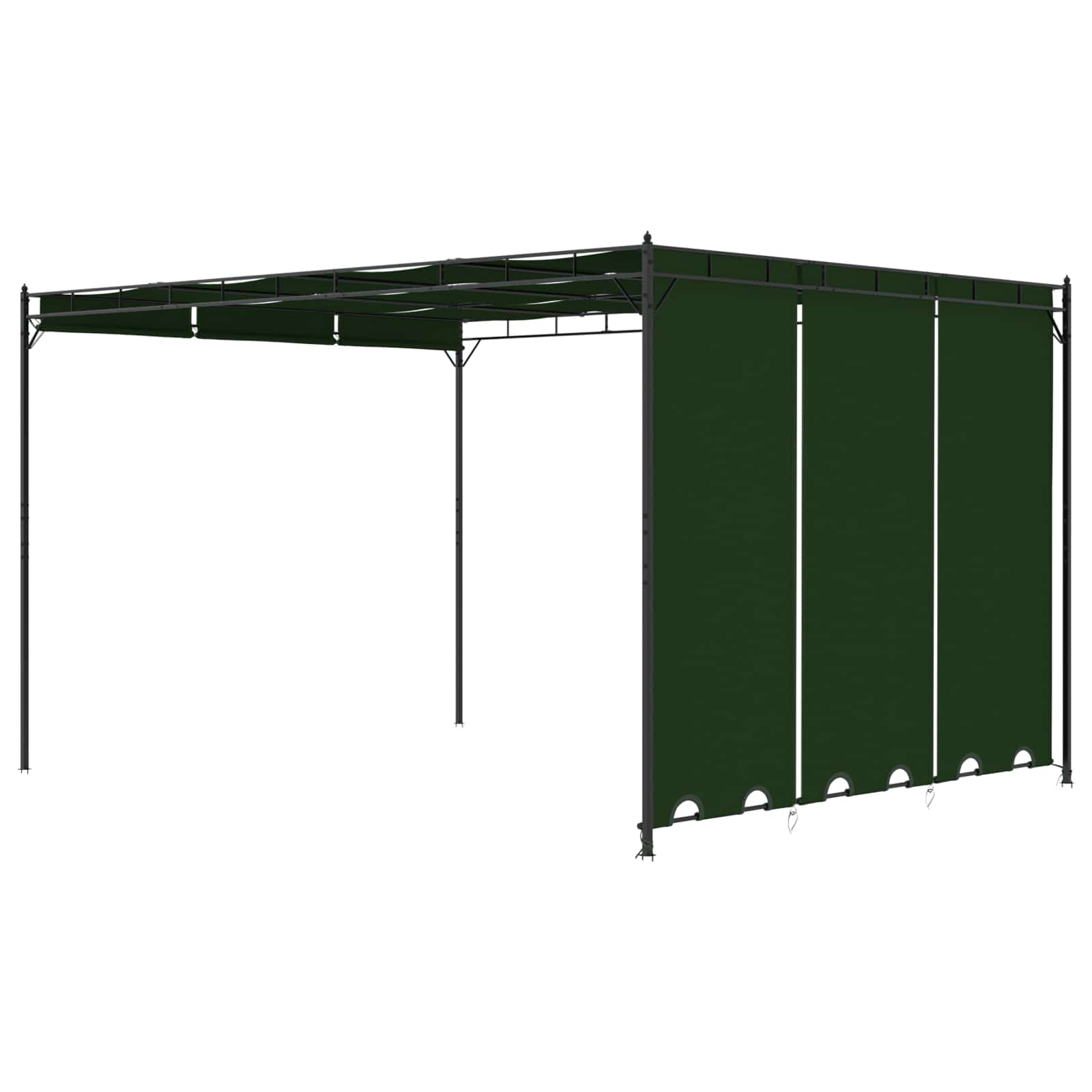 Gazebo 4 x 3 x 2,3 m Zelena Poliester i čelik
