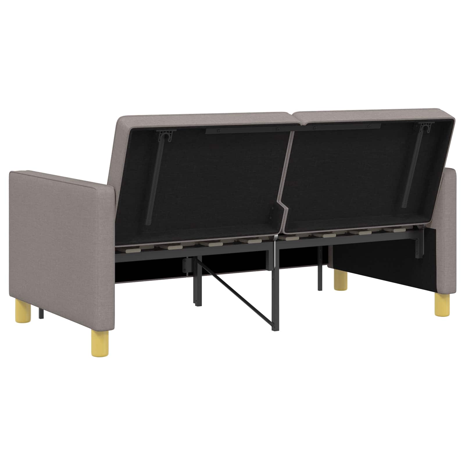 Krevet-sofa na razvlačenje Sivosmeđa Tkanina