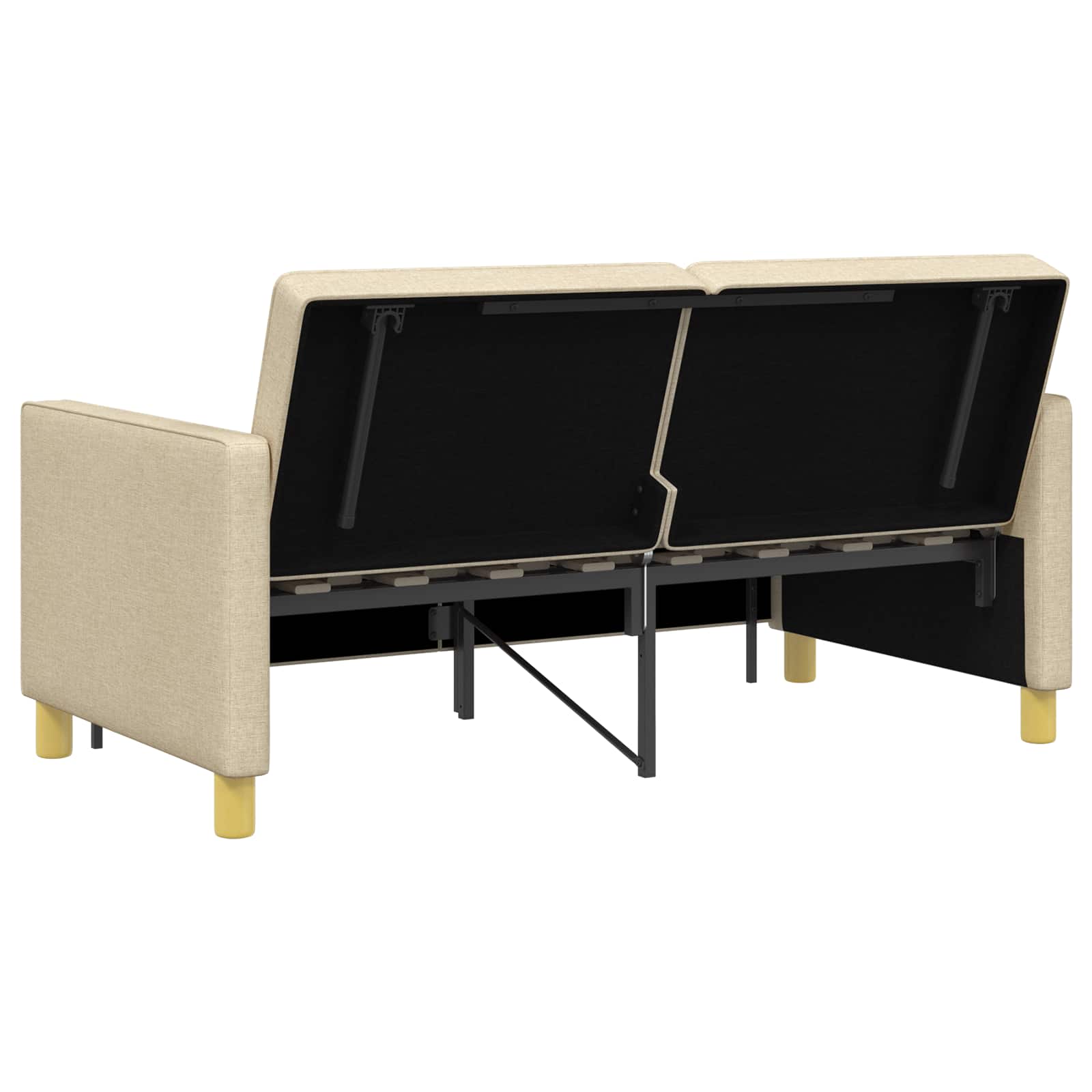 Krevet-sofa na razvlačenje Krem Tkanina