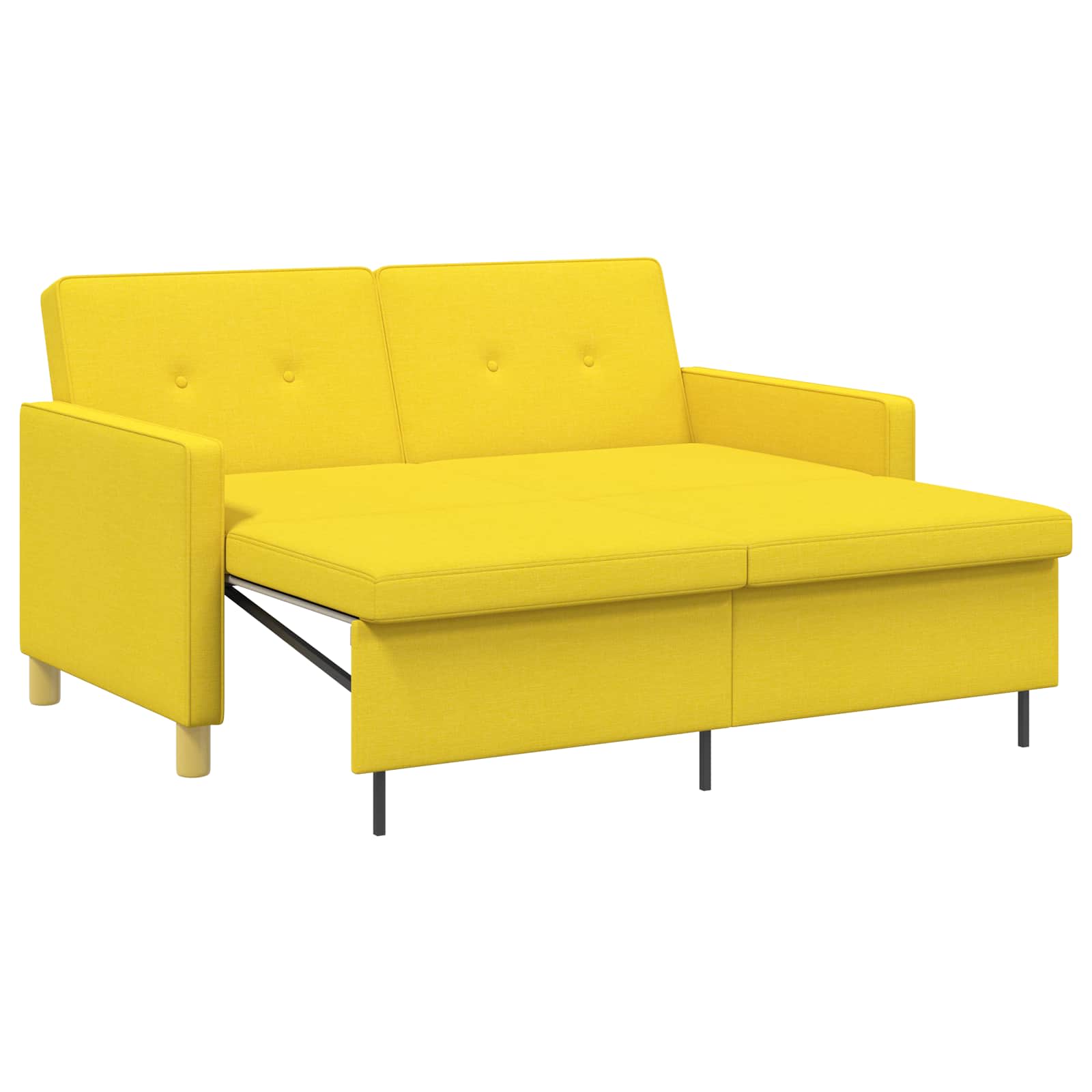 Krevet-sofa na razvlačenje Svijetlo žuta Tkanina