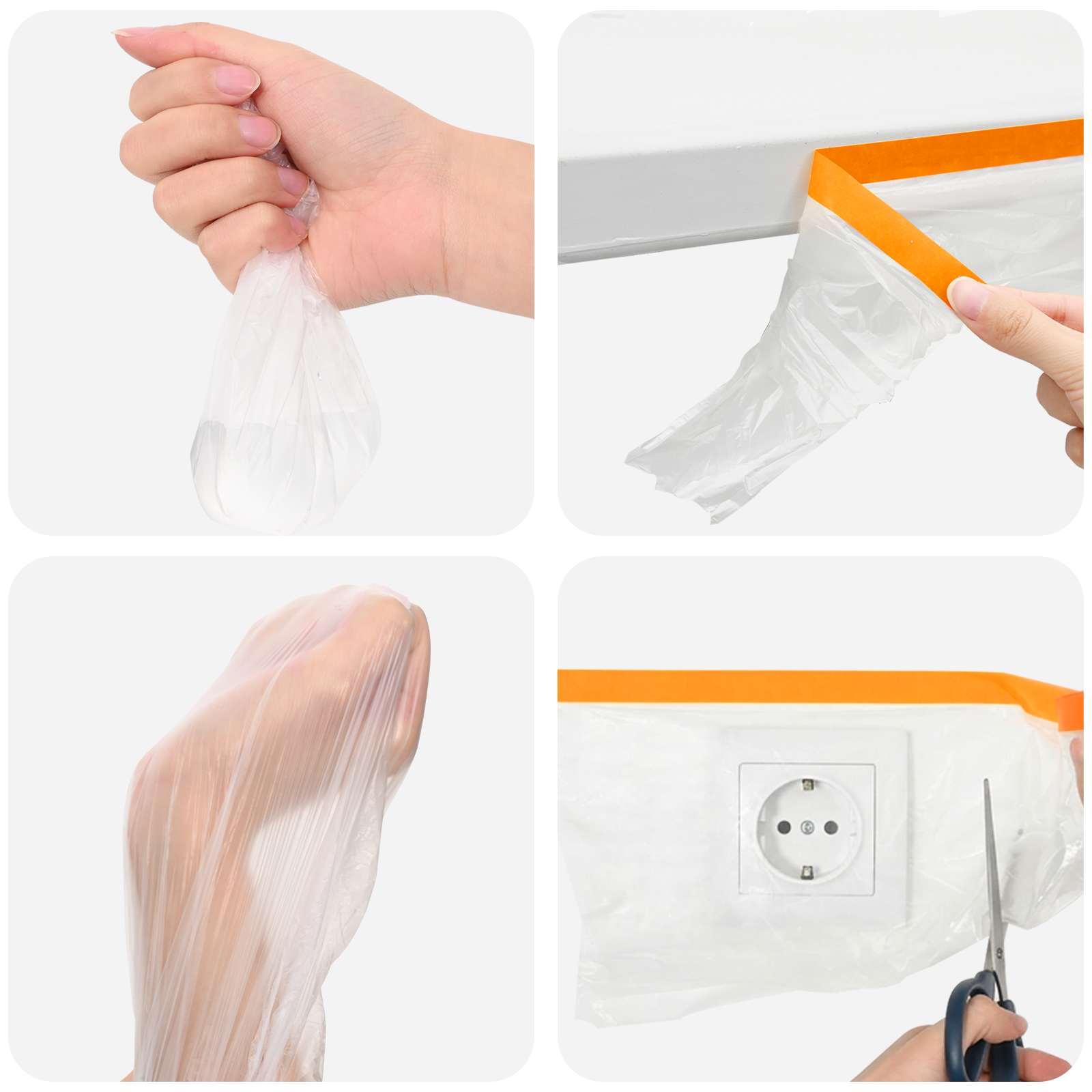 Prozračna ploča s ljepilom 6 pcs *Transparent*an 55 x 3300 cm