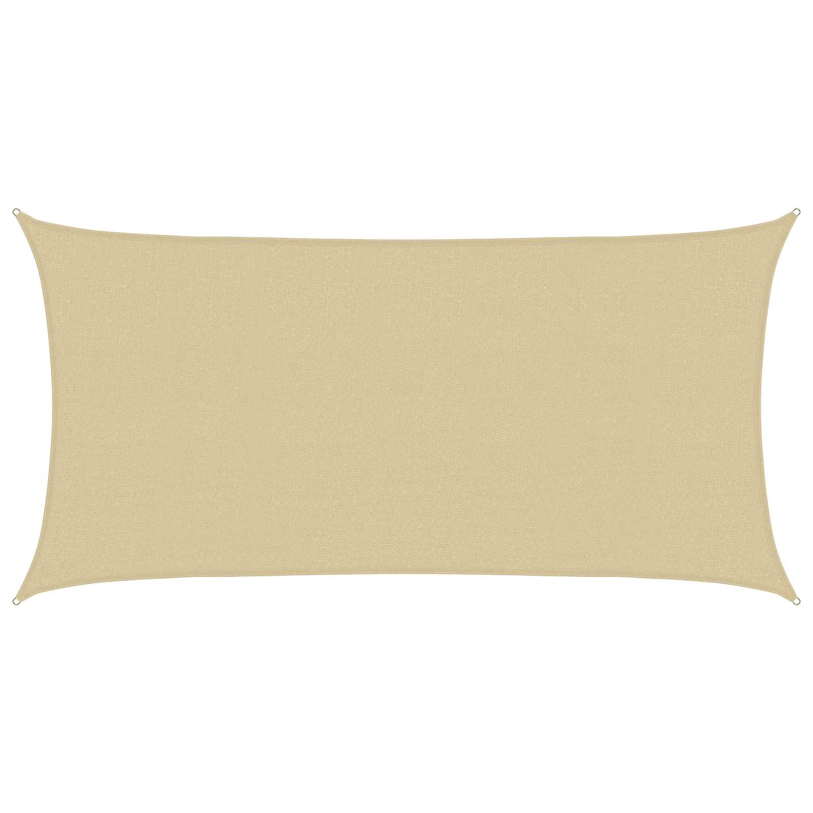 Jedrilica za sunčevu sjenu Bež 2,5 x 6 m HDPE